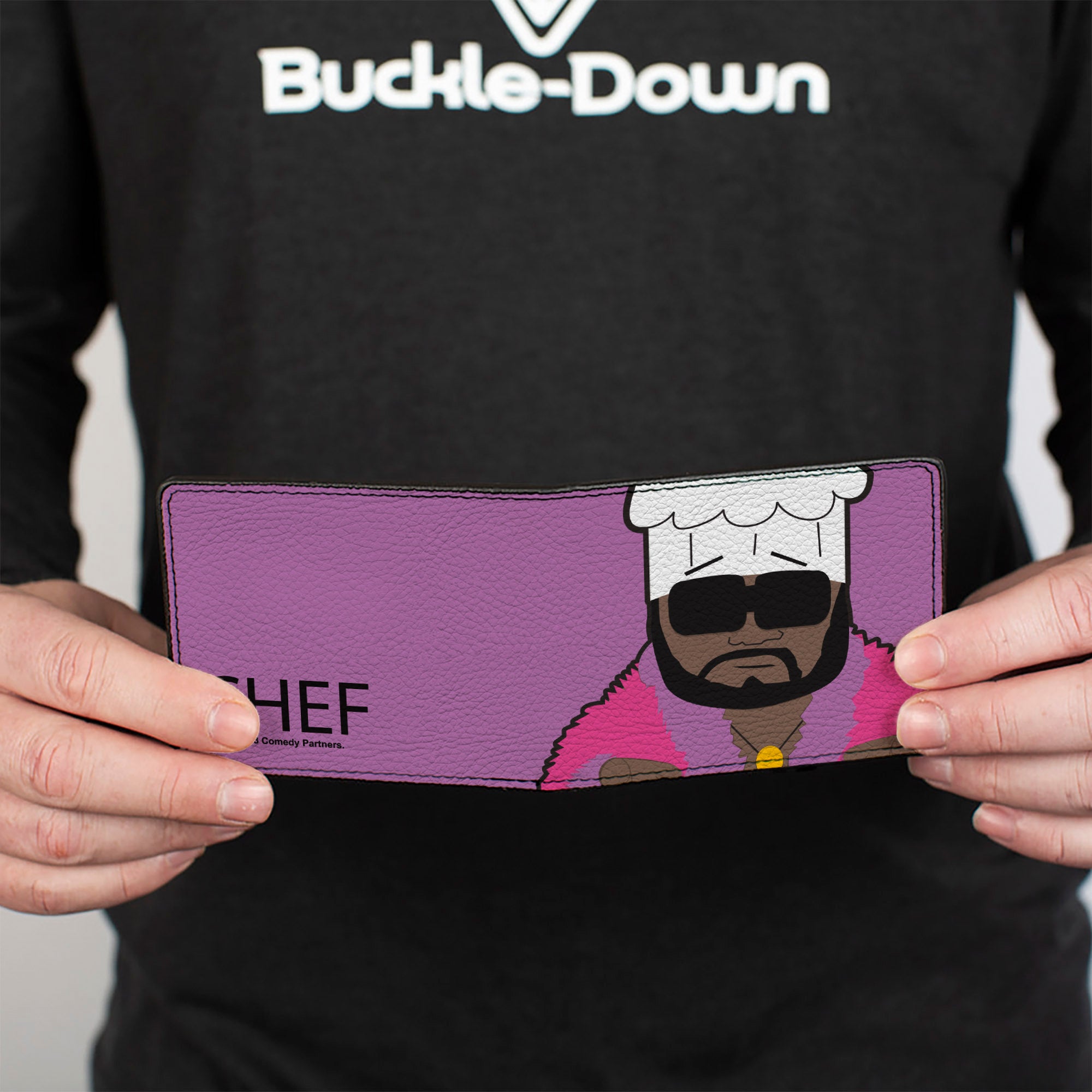 Bi-Fold Wallet - South Park CHEF Pose and Text Purple Bi-Fold Wallets South Park