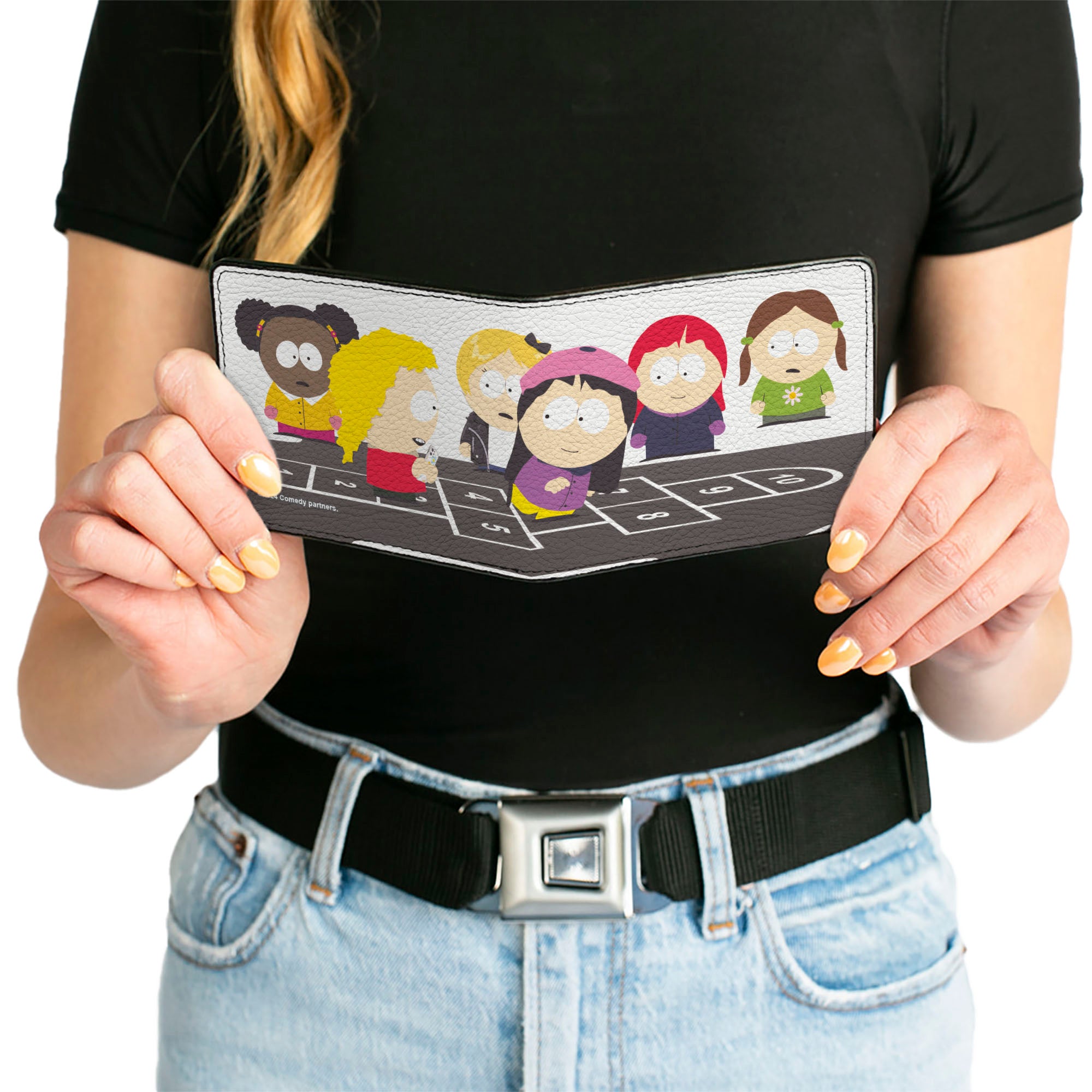 Bi-Fold Wallet - South Park Bebe and Wendy Deep Learning Hopscotch Group Scene Bi-Fold Wallets South Park