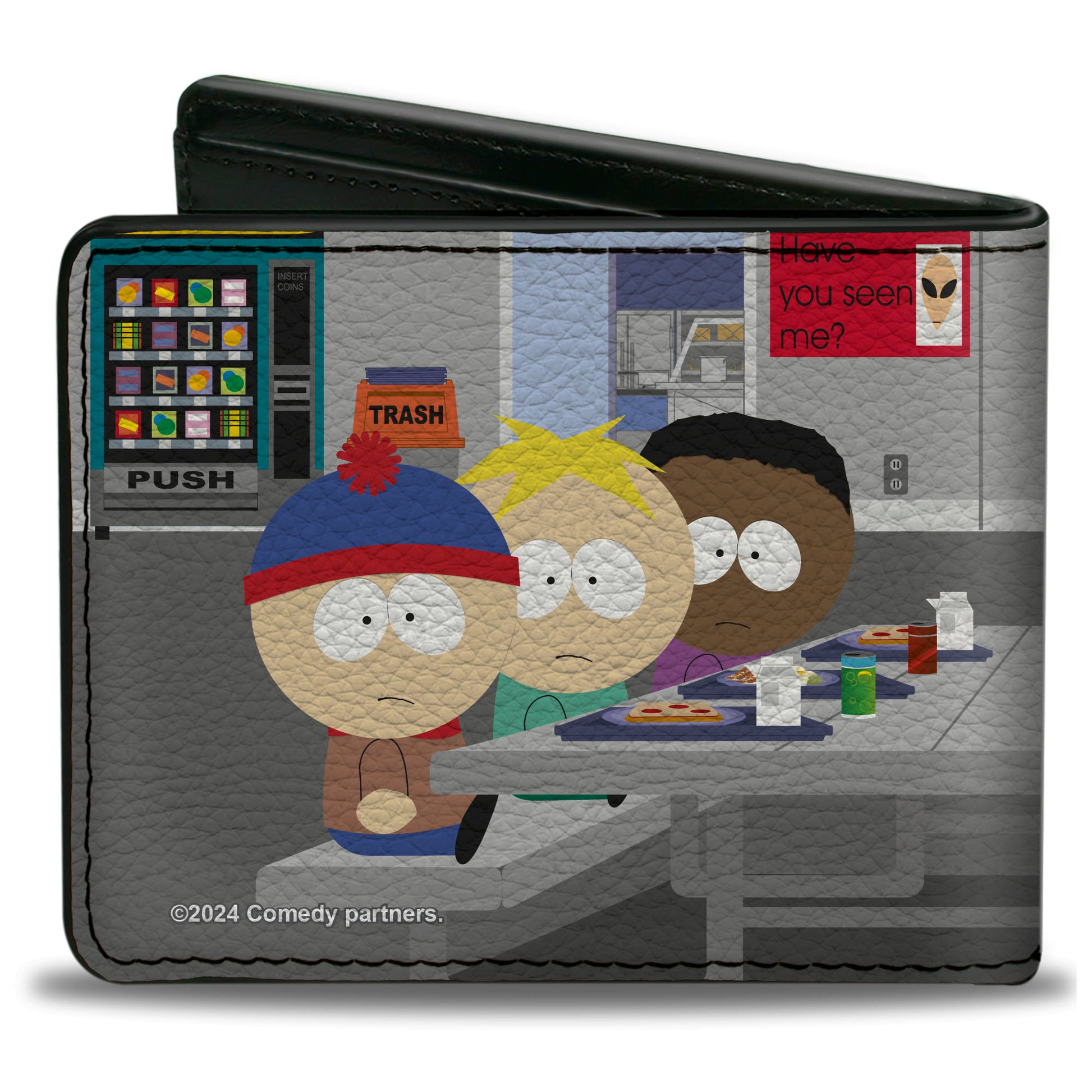 Bi-Fold Wallet - South Park Boys Group Cafeteria Table Scene Bi-Fold Wallets South Park