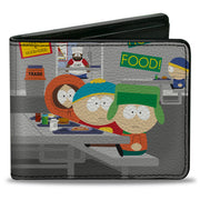 Bi-Fold Wallet - South Park Boys Group Cafeteria Table Scene Bi-Fold Wallets South Park