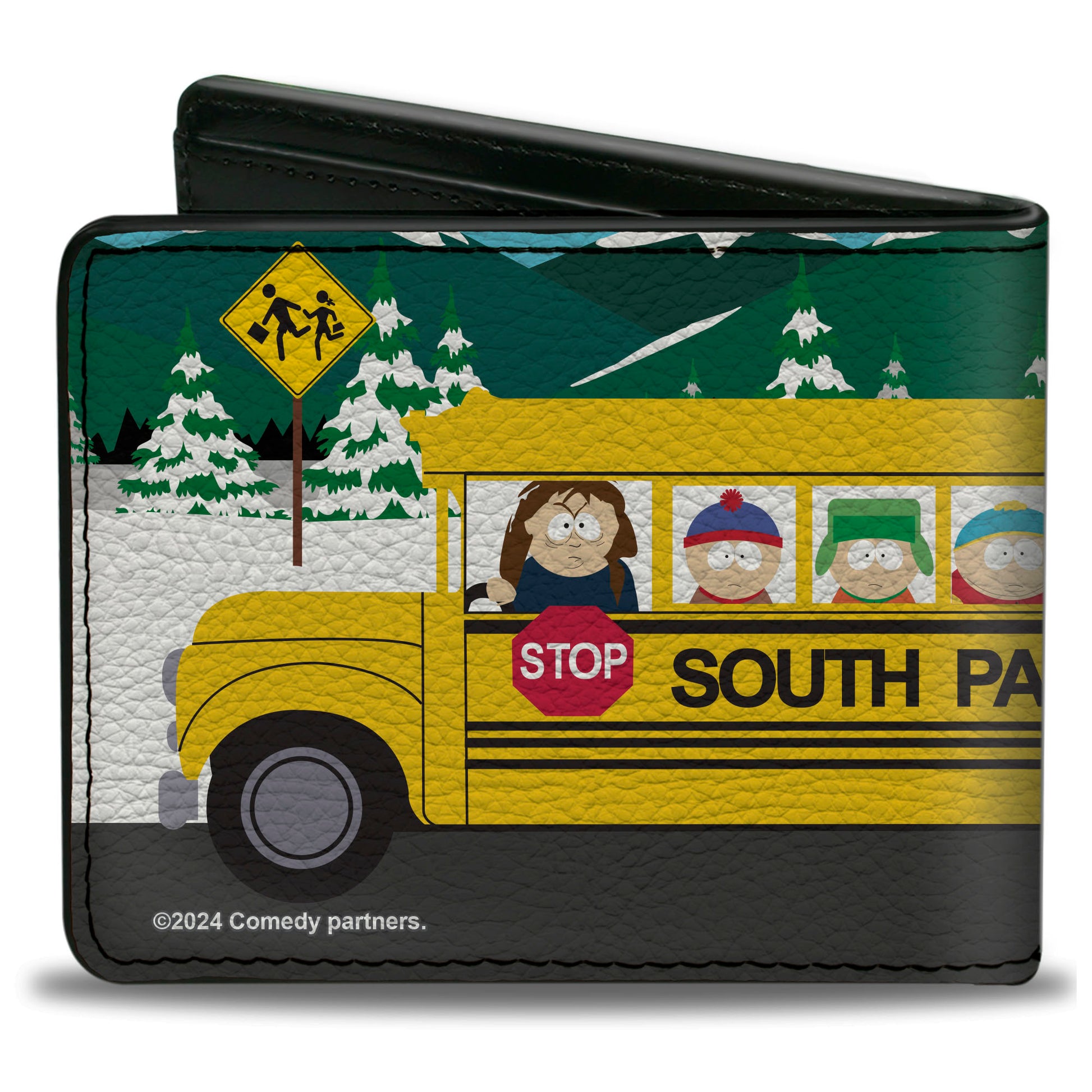 Bi-Fold Wallet - SOUTH PARK ELEMENTARY School Bus Character Group Scene Bi-Fold Wallets South Park