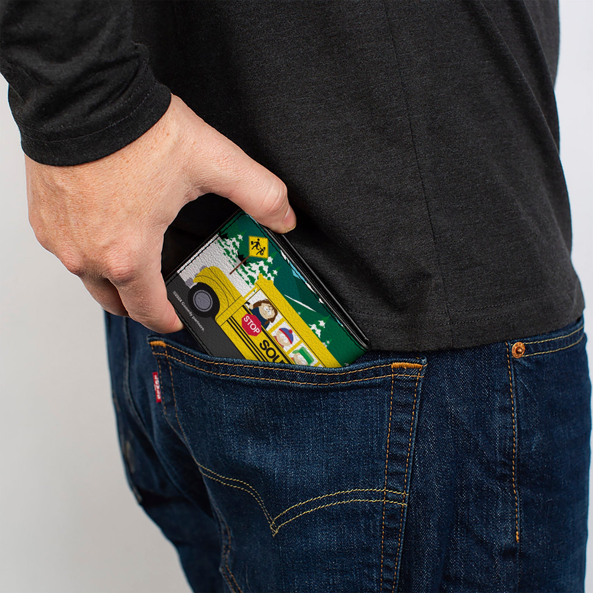 Bi-Fold Wallet - SOUTH PARK ELEMENTARY School Bus Character Group Scene Bi-Fold Wallets South Park