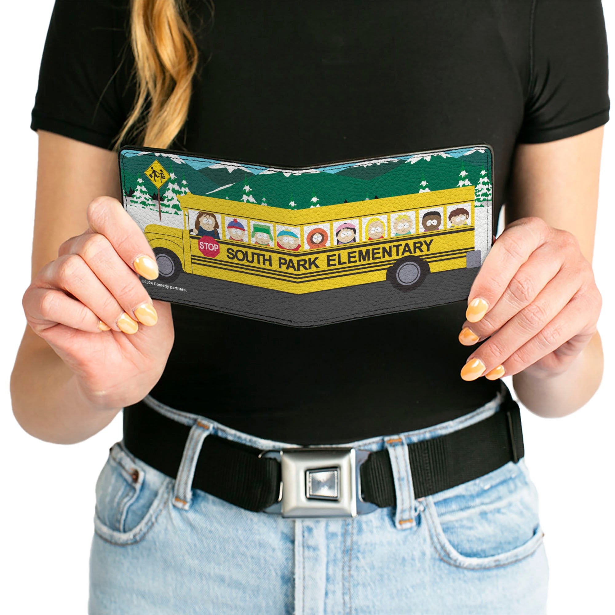 Bi-Fold Wallet - SOUTH PARK ELEMENTARY School Bus Character Group Scene Bi-Fold Wallets South Park