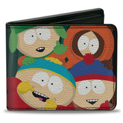 Bi-Fold Wallet - South Park Boys Group Pose Stripe Greens Bi-Fold Wallets South Park