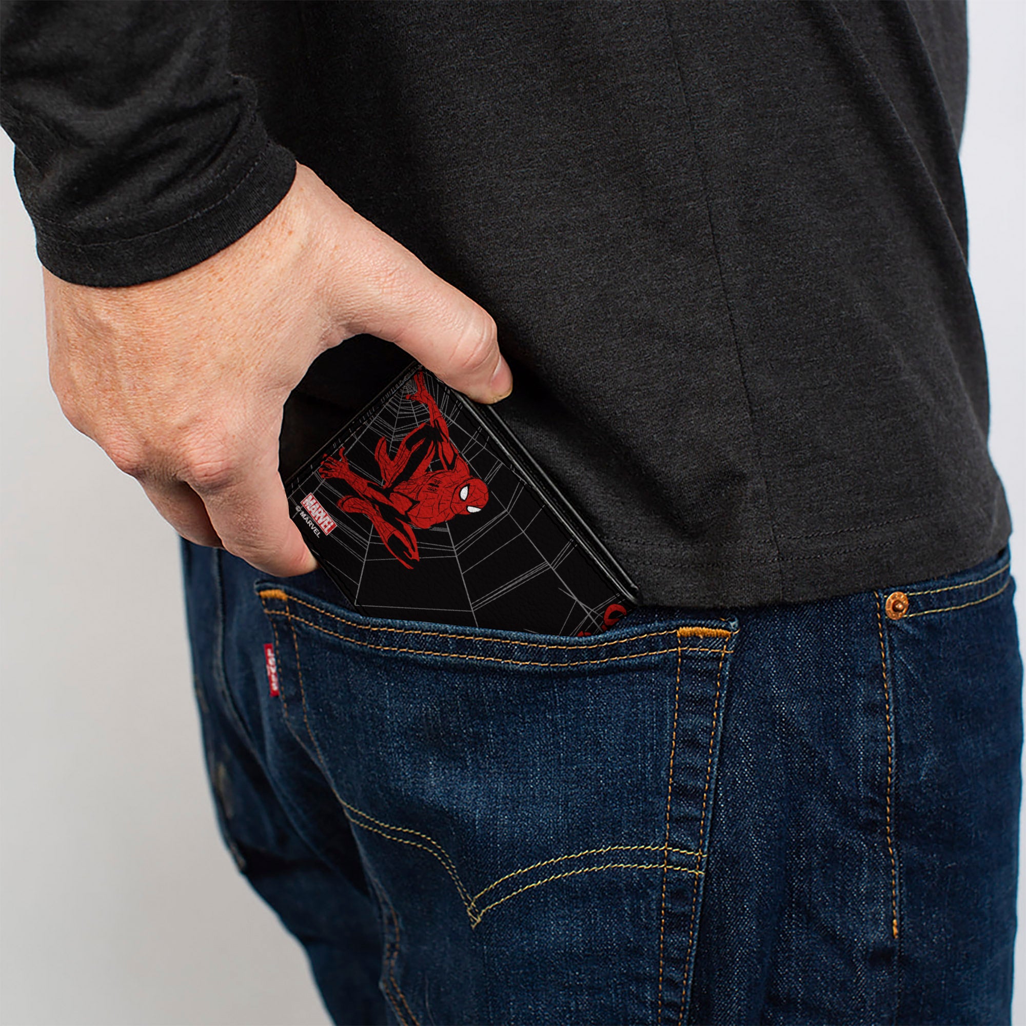 ULTIMATE SPIDER-MAN  

Bi-Fold Wallet - SPIDER-MAN Graffiti Action Poses/Spiderweb Sketch Black/Gray/Red