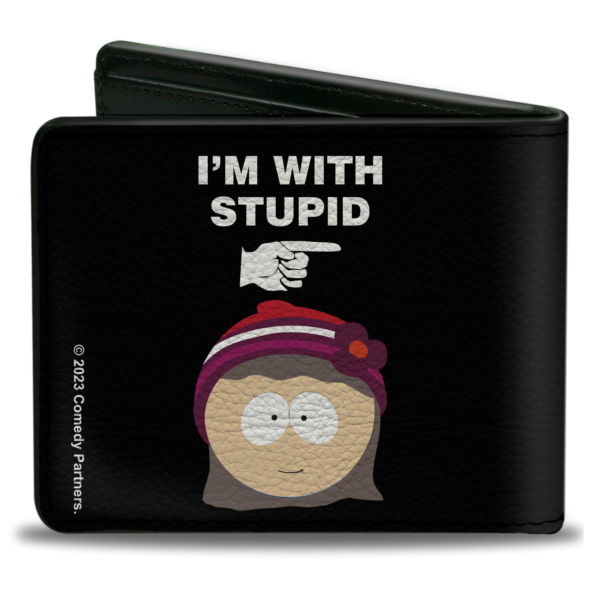 Bi-Fold Wallet - South Park Cartman and Heidi I'M WITH Quotes Black/White Bi-Fold Wallets South Park