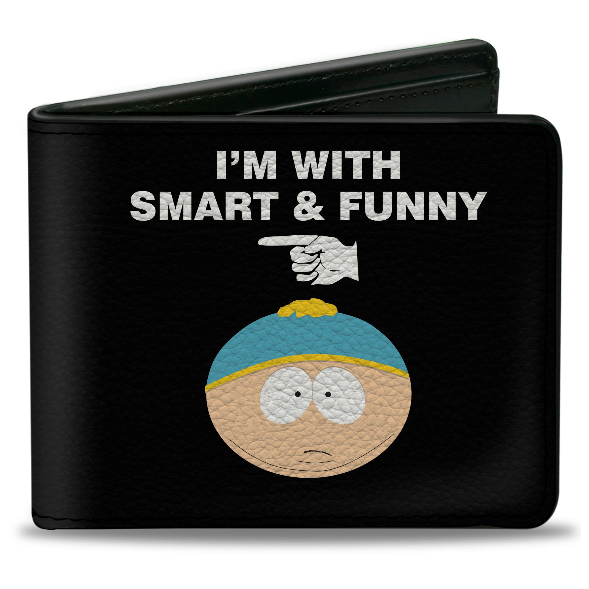 Bi-Fold Wallet - South Park Cartman and Heidi I'M WITH Quotes Black/White Bi-Fold Wallets South Park