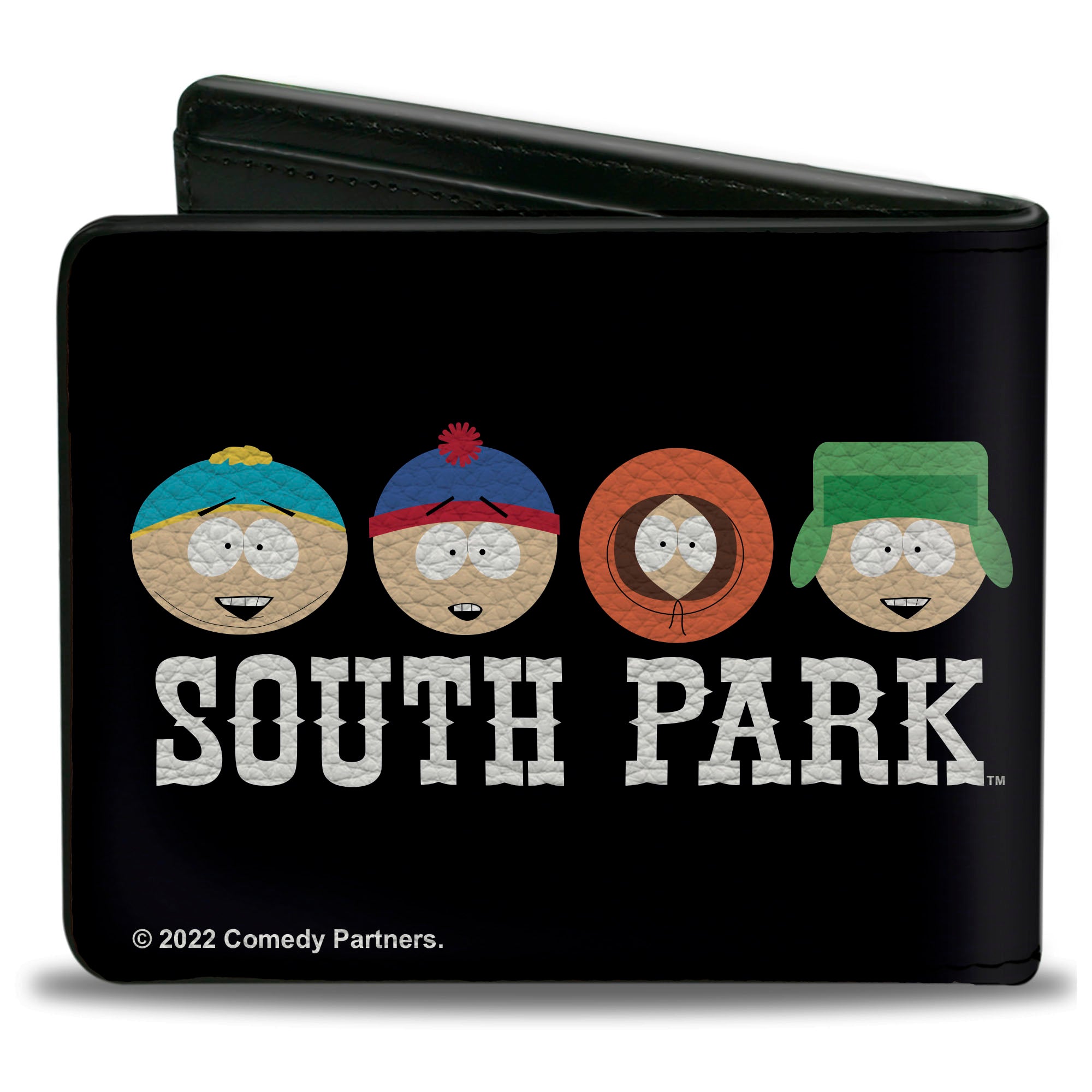 Bi-Fold Wallet - SOUTH PARK Boys Faces and Title Black/White Bi-Fold Wallets South Park
