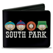 Bi-Fold Wallet - SOUTH PARK Boys Faces and Title Black/White Bi-Fold Wallets South Park