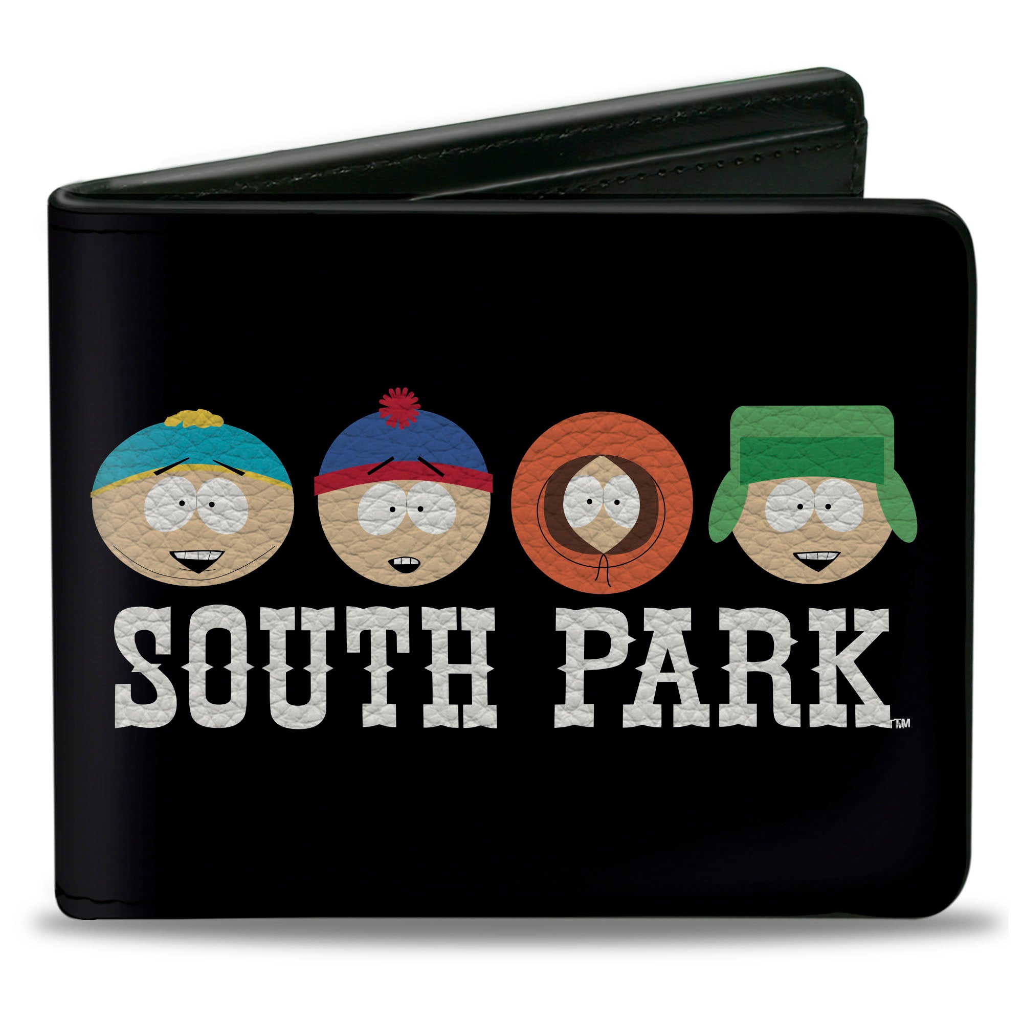 Bi-Fold Wallet - SOUTH PARK Boys Faces and Title Black/White Bi-Fold Wallets South Park