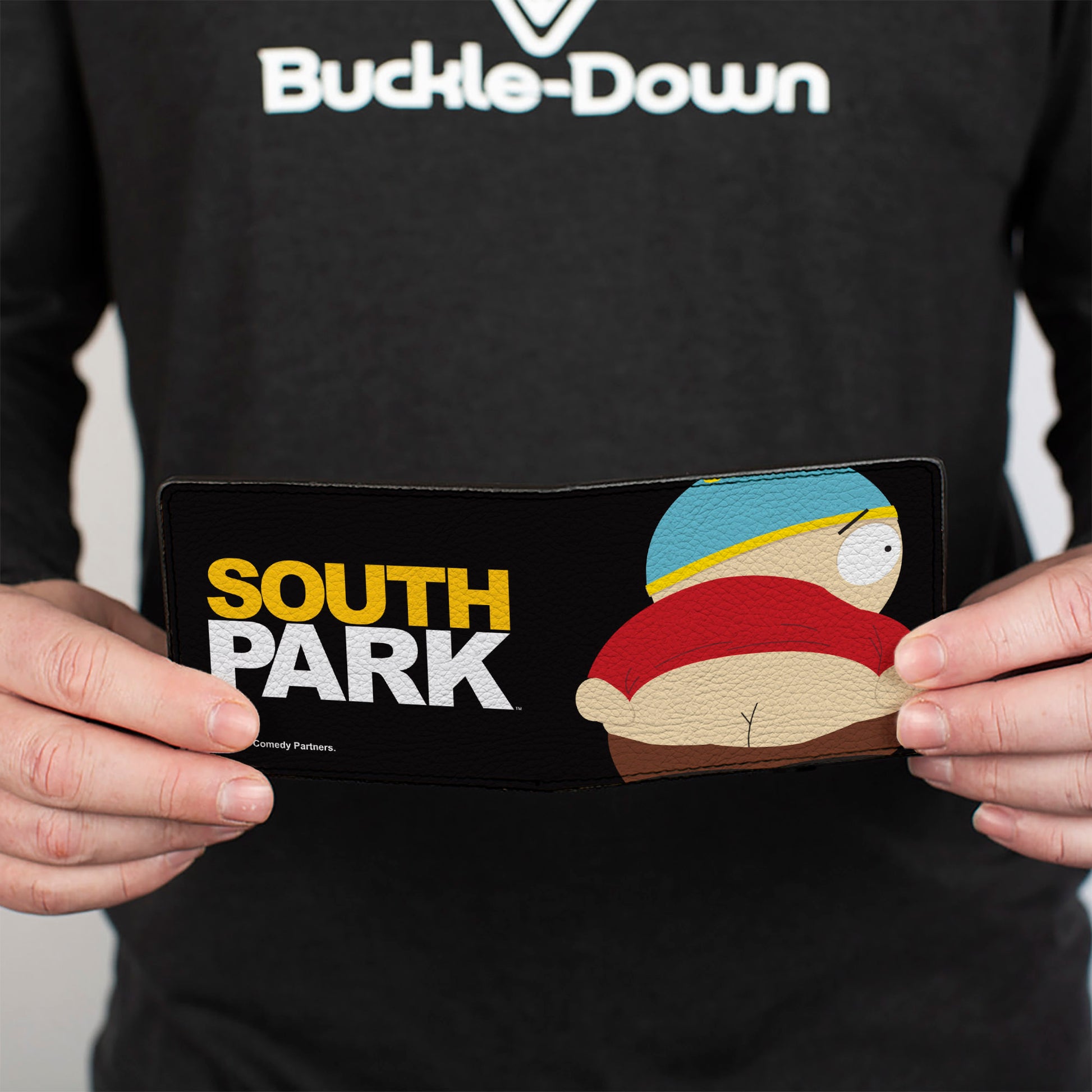 Bi-Fold Wallet - South Park Cartman Mooning Pose and Logo Black Bi-Fold Wallets South Park
