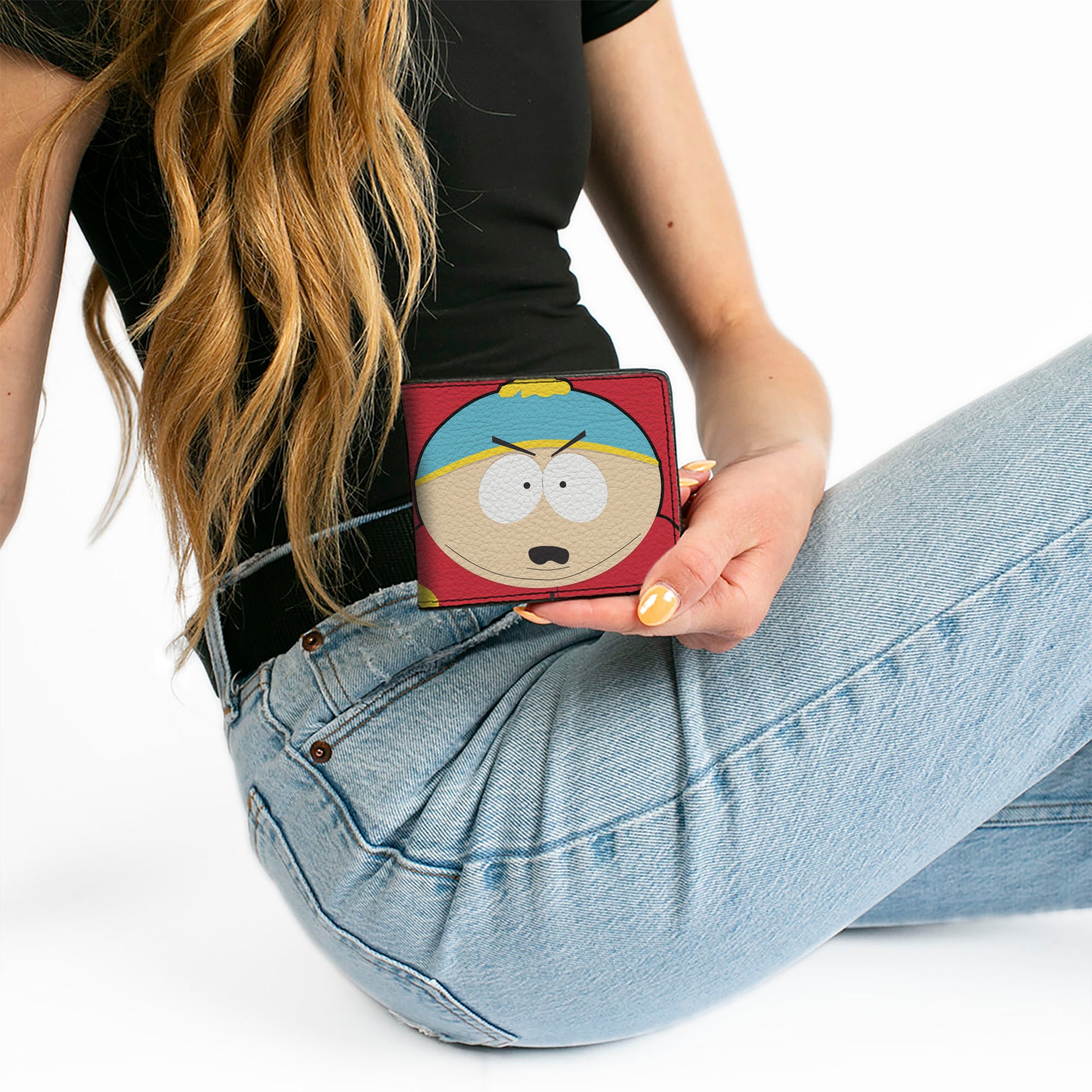 Bi-Fold Wallet - South Park Cartman Face Character Close-Up Red Bi-Fold Wallets South Park