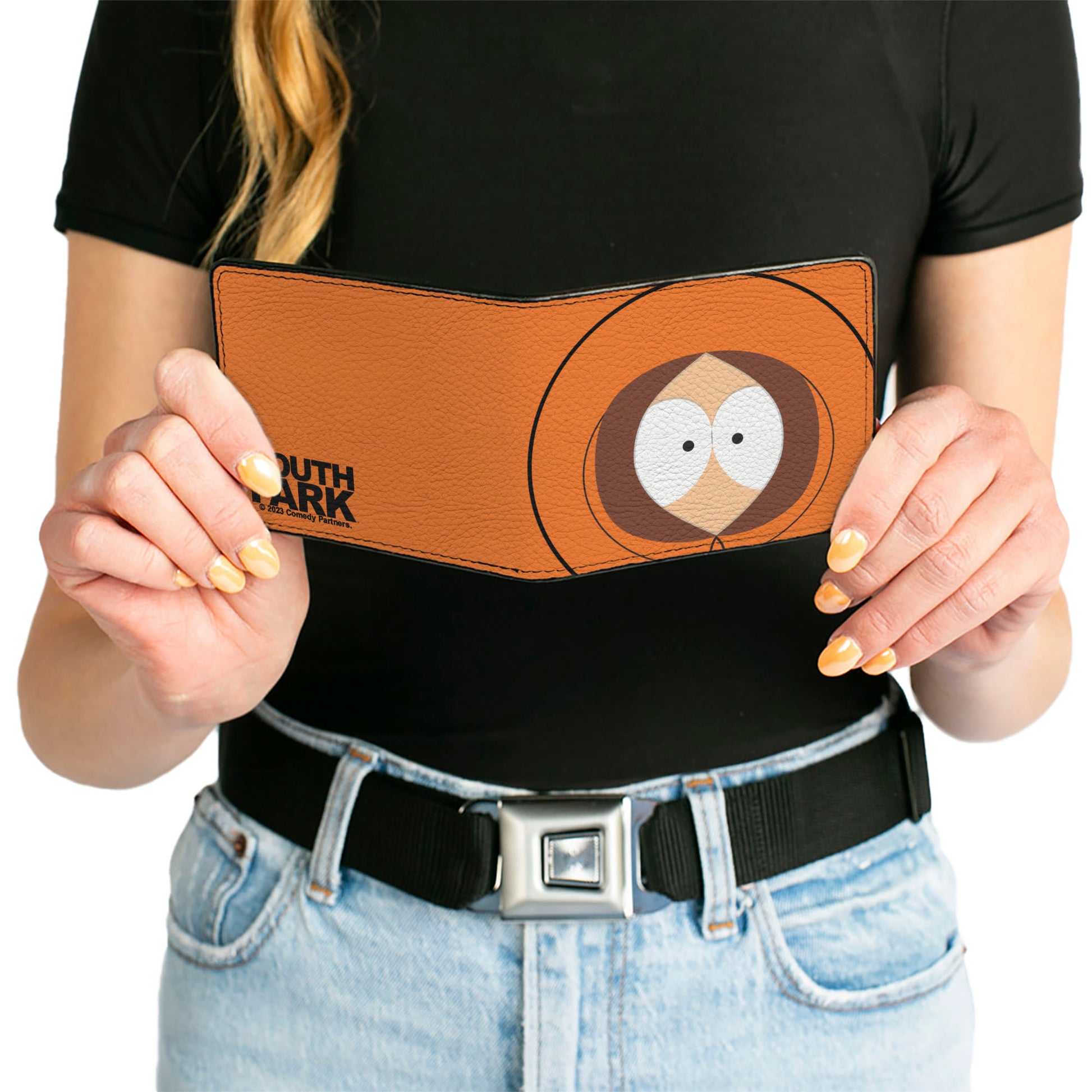 Bi-Fold Wallet - South Park Kenny Face Character Close-Up Orange Bi-Fold Wallets South Park