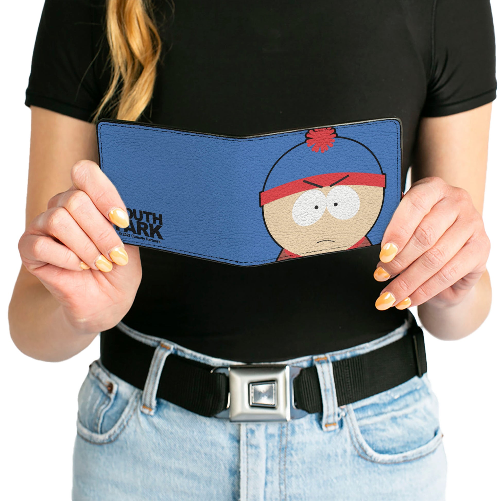 Bi-Fold Wallet - South Park Stan Face Character Close-Up Blue Bi-Fold Wallets South Park