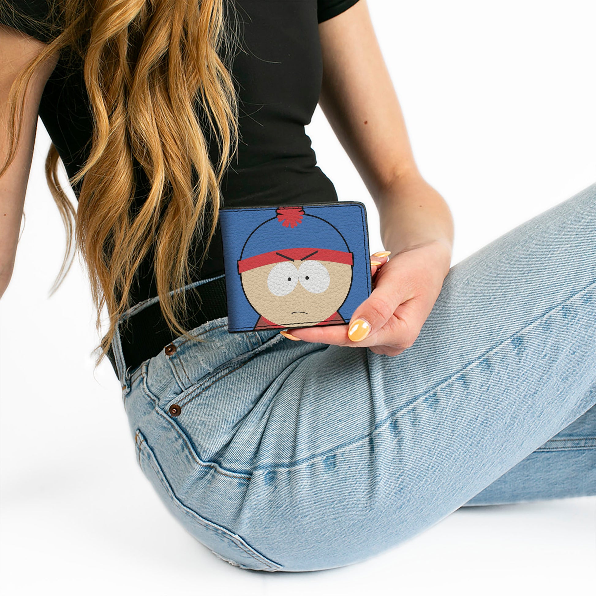 Bi-Fold Wallet - South Park Stan Face Character Close-Up Blue Bi-Fold Wallets South Park