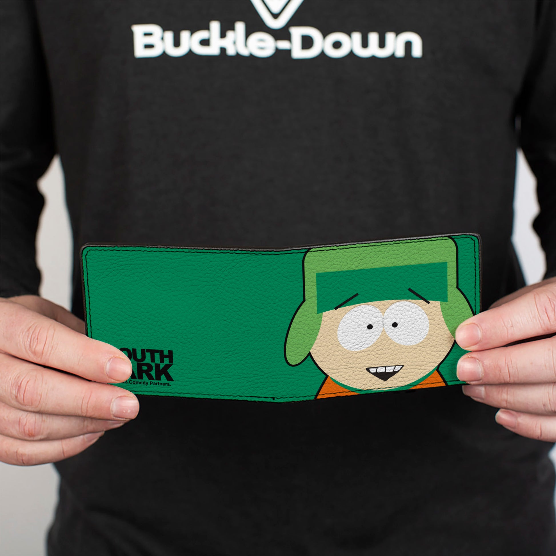 Bi-Fold Wallet - South Park Kyle Face Character Close-Up Green Bi-Fold Wallets South Park
