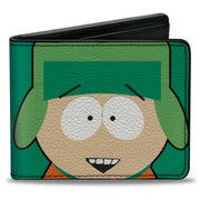 Bi-Fold Wallet - South Park Kyle Face Character Close-Up Green Bi-Fold Wallets South Park