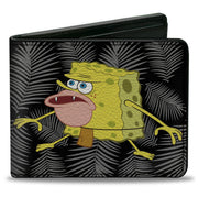 Bi-Fold Wallet - Primitive Sponge Pose Leaves Black Gray Bi-Fold Wallets SpongeBob SquarePants