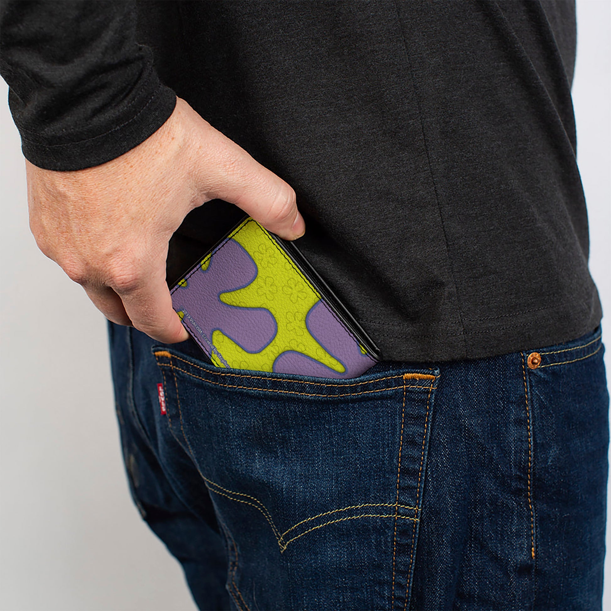 Bi-Fold Wallet - SpongeBob Flower Cloud Bounding Greens Purples Bi-Fold Wallets SpongeBob SquarePants