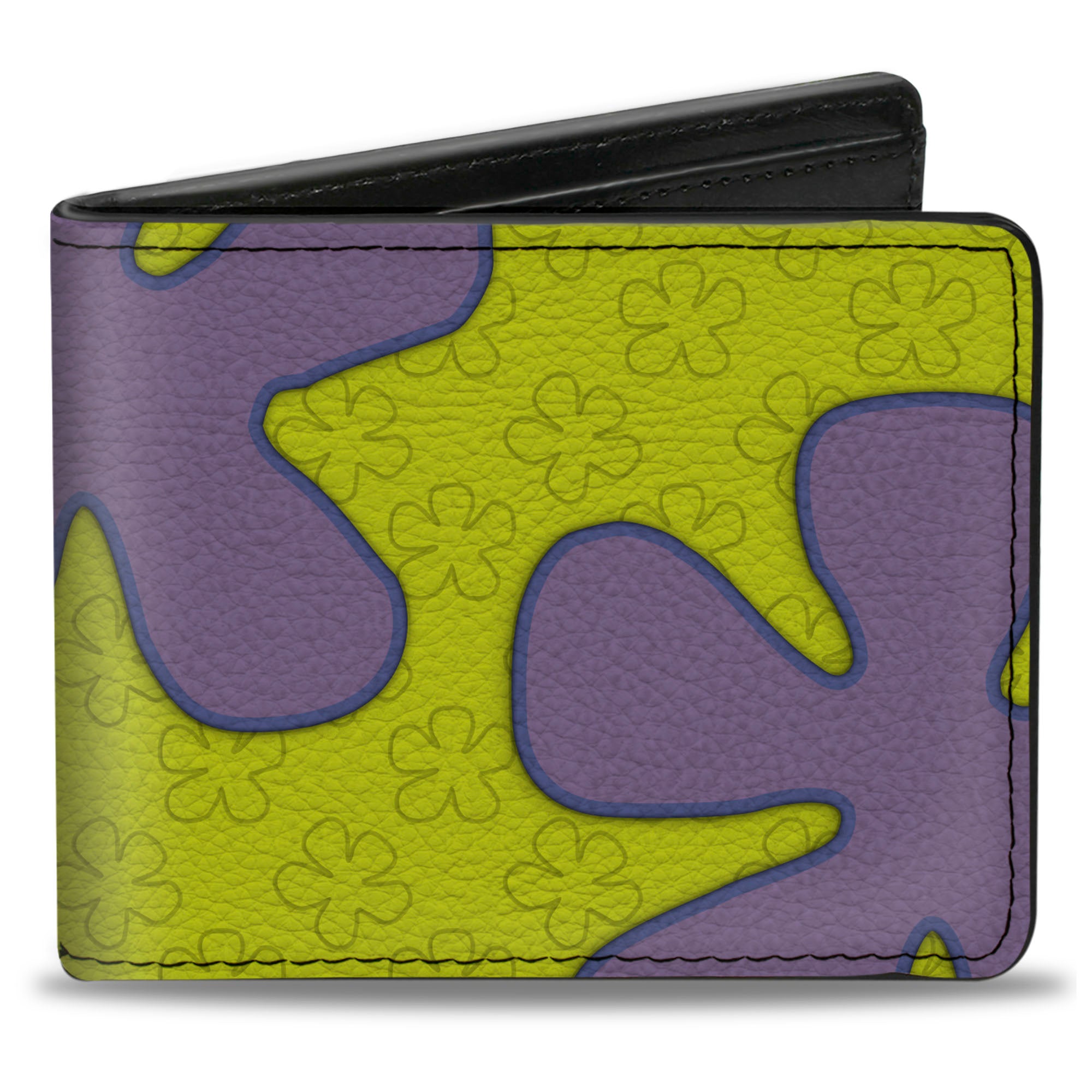Bi-Fold Wallet - SpongeBob Flower Cloud Bounding Greens Purples Bi-Fold Wallets SpongeBob SquarePants