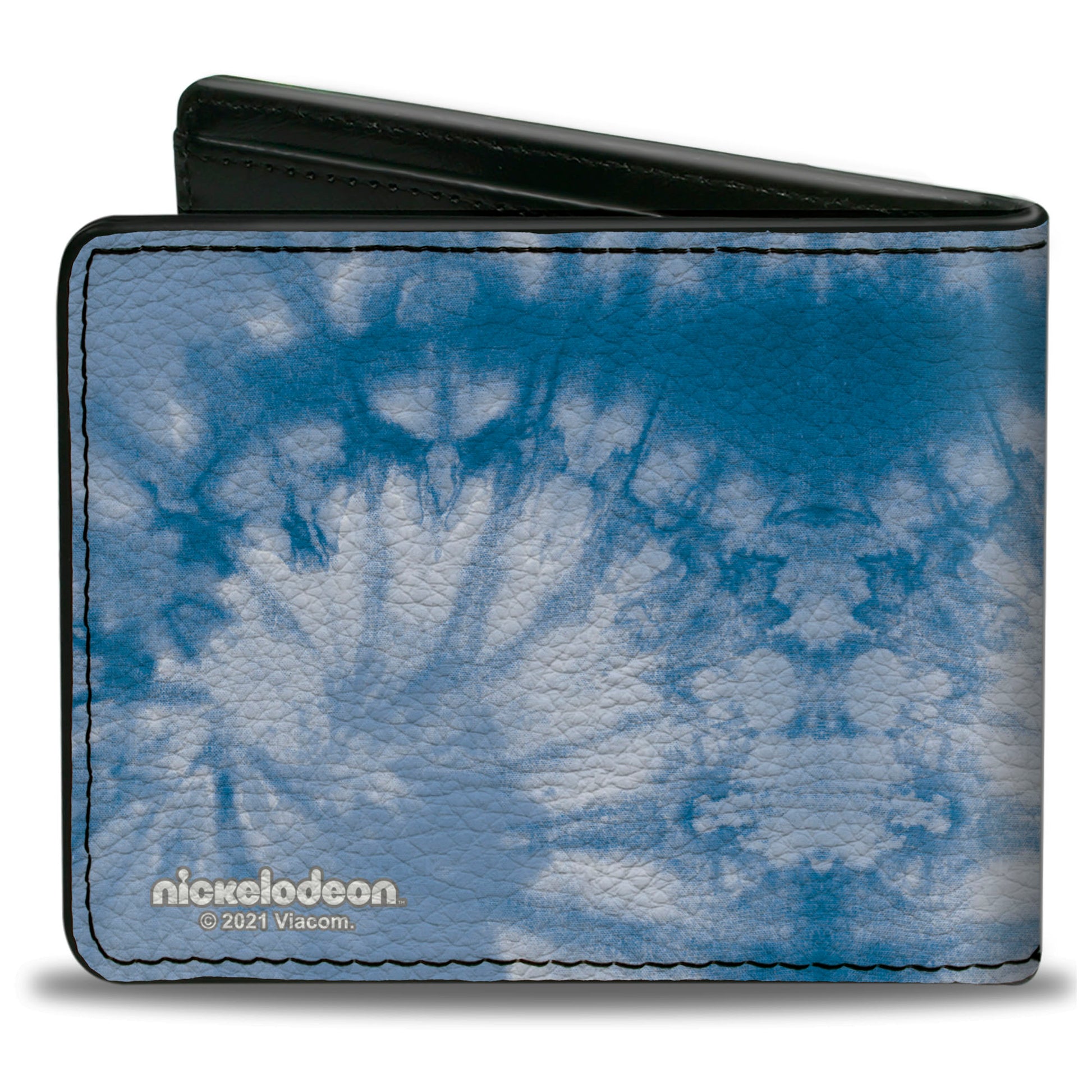 Bi-Fold Wallet - SpongeBob SquarePants Imma Head Out Chair Pose Tie Dye Blues Bi-Fold Wallets SpongeBob SquarePants