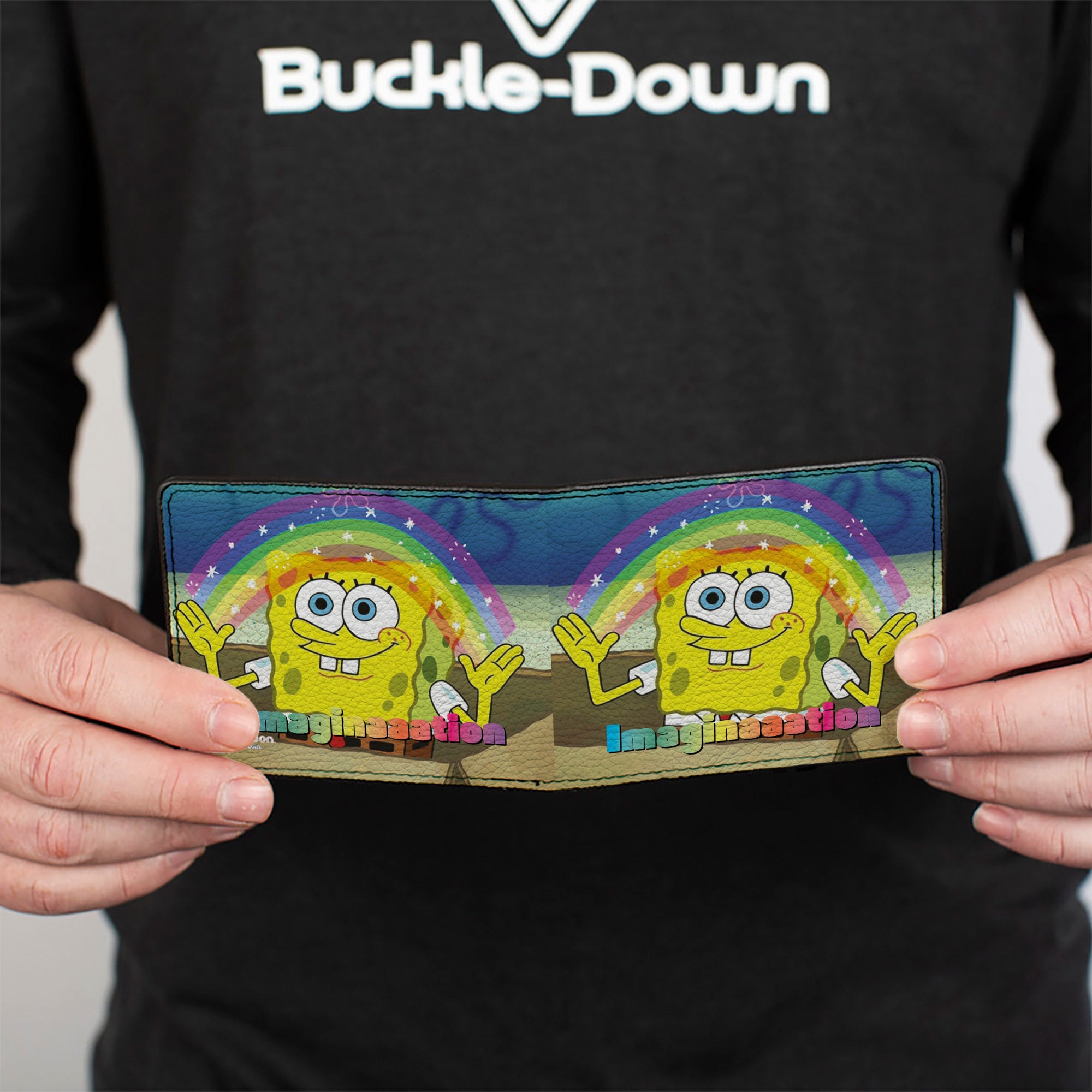 Bi-Fold Wallet - SpongeBob SquarePants IMAGINAAATION Smiling Rainbow Pose Bi-Fold Wallets SpongeBob SquarePants