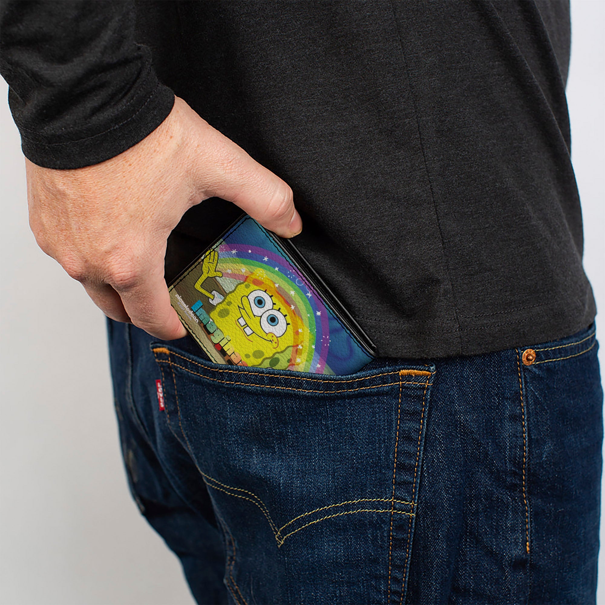 Bi-Fold Wallet - SpongeBob SquarePants IMAGINAAATION Smiling Rainbow Pose Bi-Fold Wallets SpongeBob SquarePants