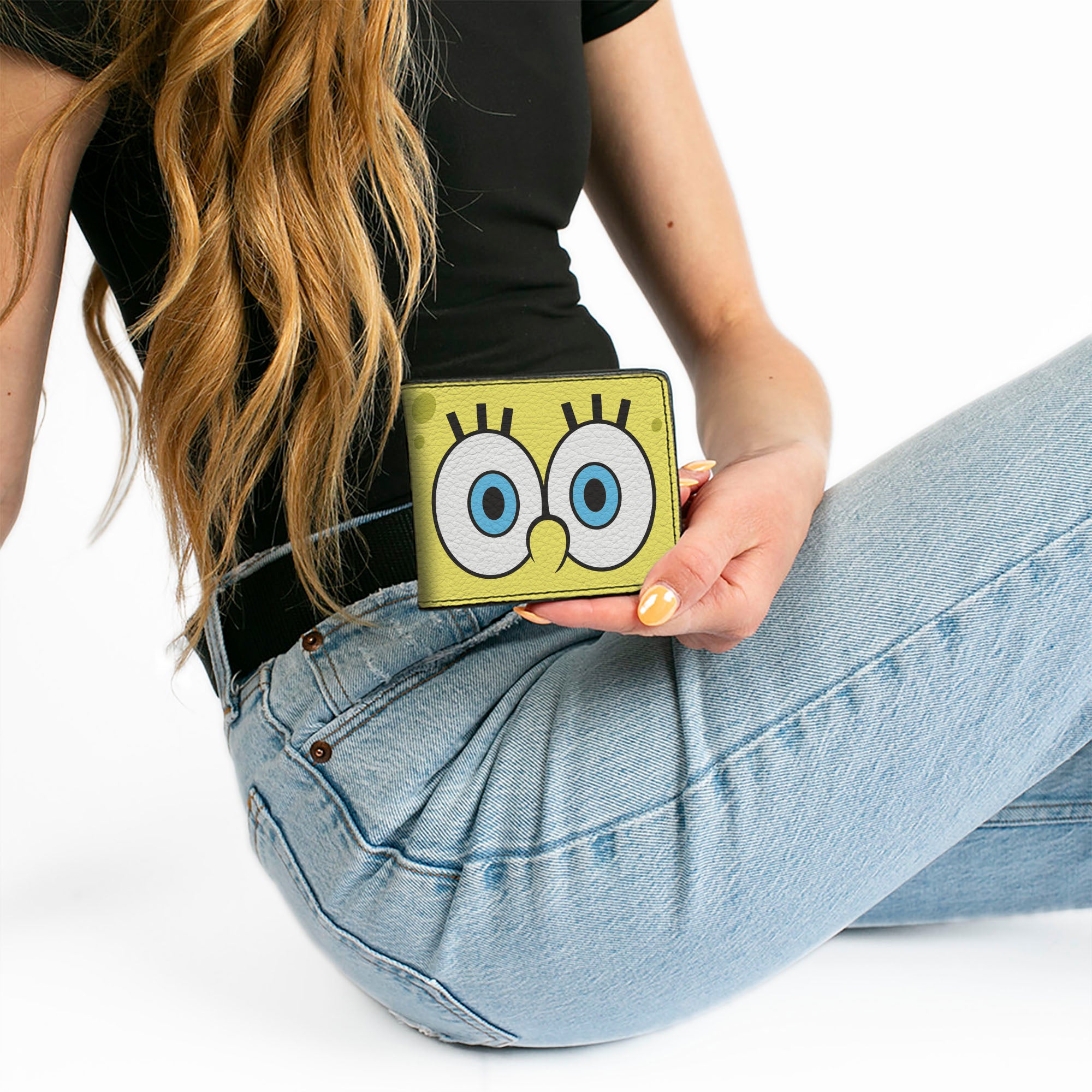 Bi-Fold Wallet - SpongeBob SquarePants Eyes CLOSE-UP Yellow Bi-Fold Wallets SpongeBob SquarePants