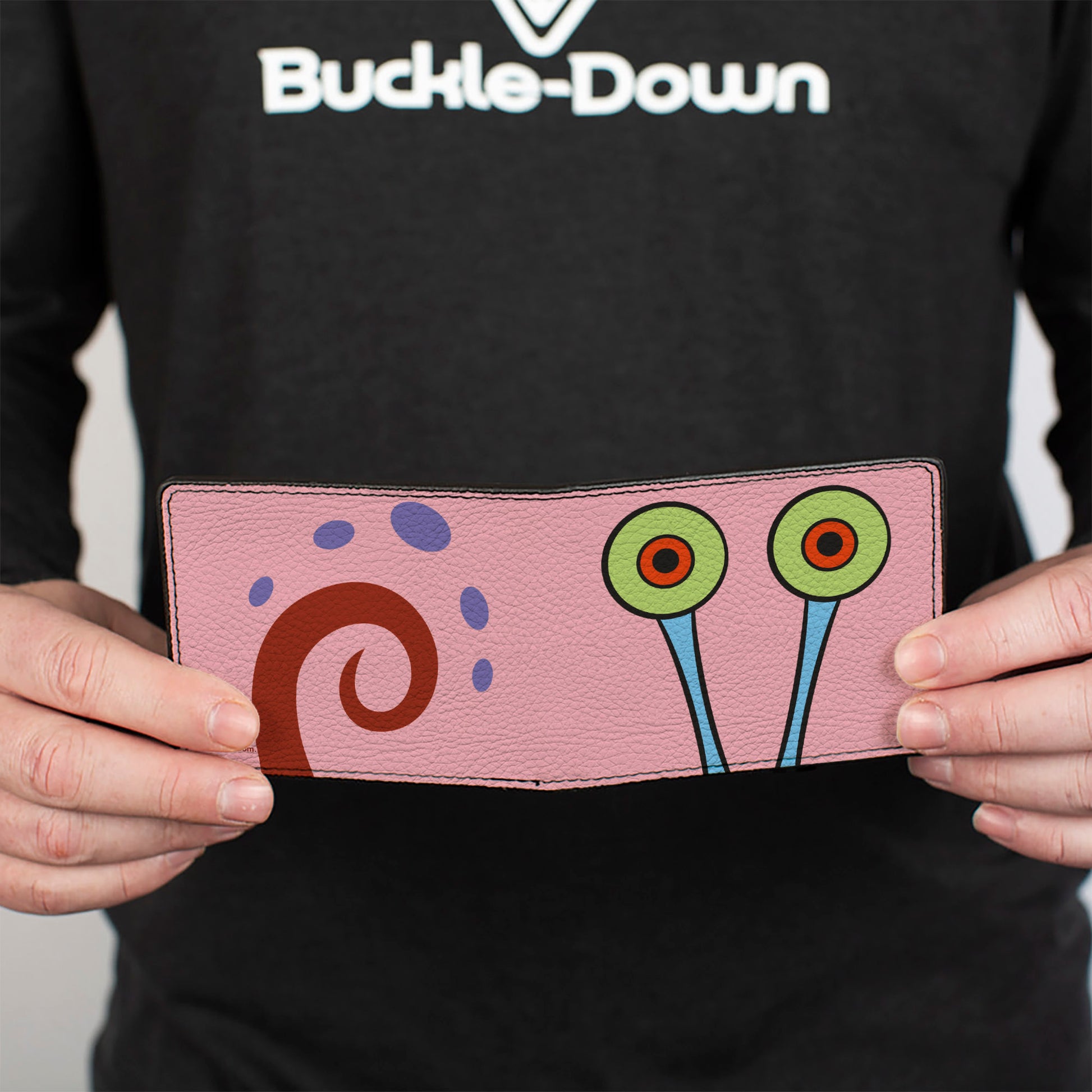 Bi-Fold Wallet - SpongeBob SquarePants Gary the Snail Character Close-Up Pink Bi-Fold Wallets SpongeBob SquarePants