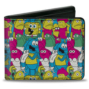 Bi-Fold Wallet - SpongeBob SquarePants and Friends Collage Blue Bi-Fold Wallets SpongeBob SquarePants