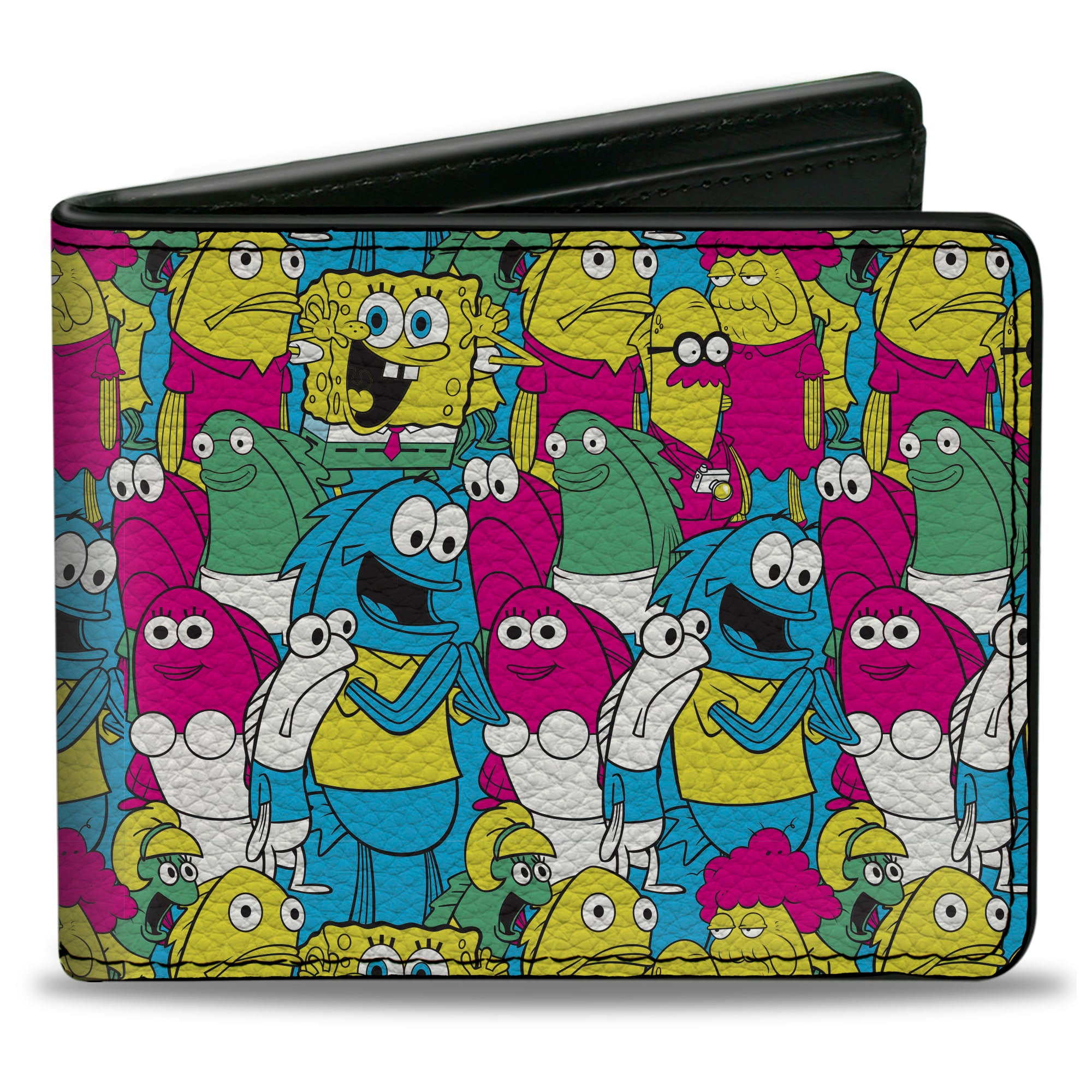 Bi-Fold Wallet - SpongeBob SquarePants and Friends Collage Blue Bi-Fold Wallets Nickelodeon