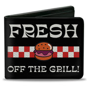 Bi-Fold Wallet - SpongeBob SquarePants The Krusty Krab FRESH OFF THE GRILL Black/White Bi-Fold Wallets SpongeBob SquarePants