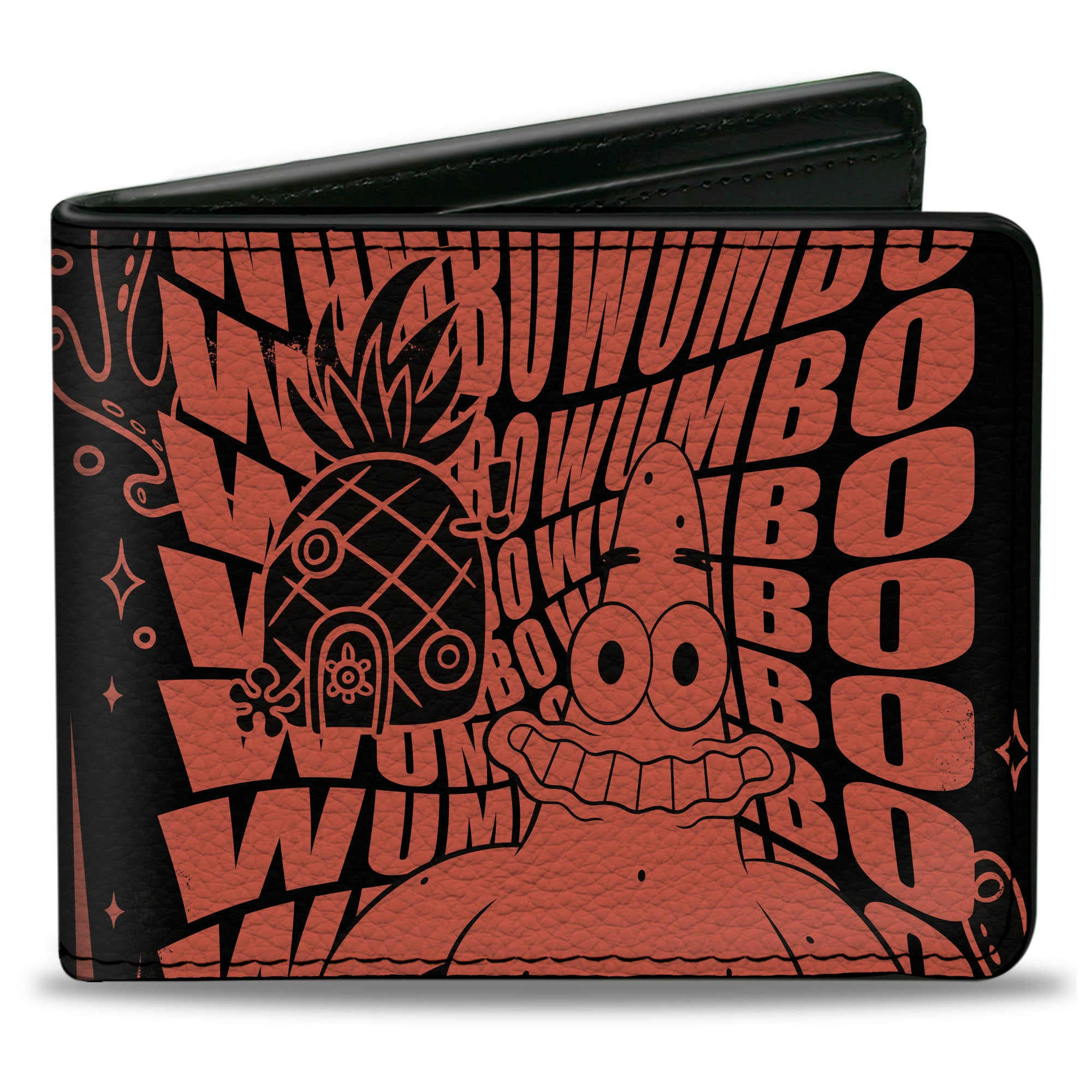 Bi-Fold Wallet - SpongeBob Patrick Star WUMBO Pose Black/Red Bi-Fold Wallets SpongeBob SquarePants