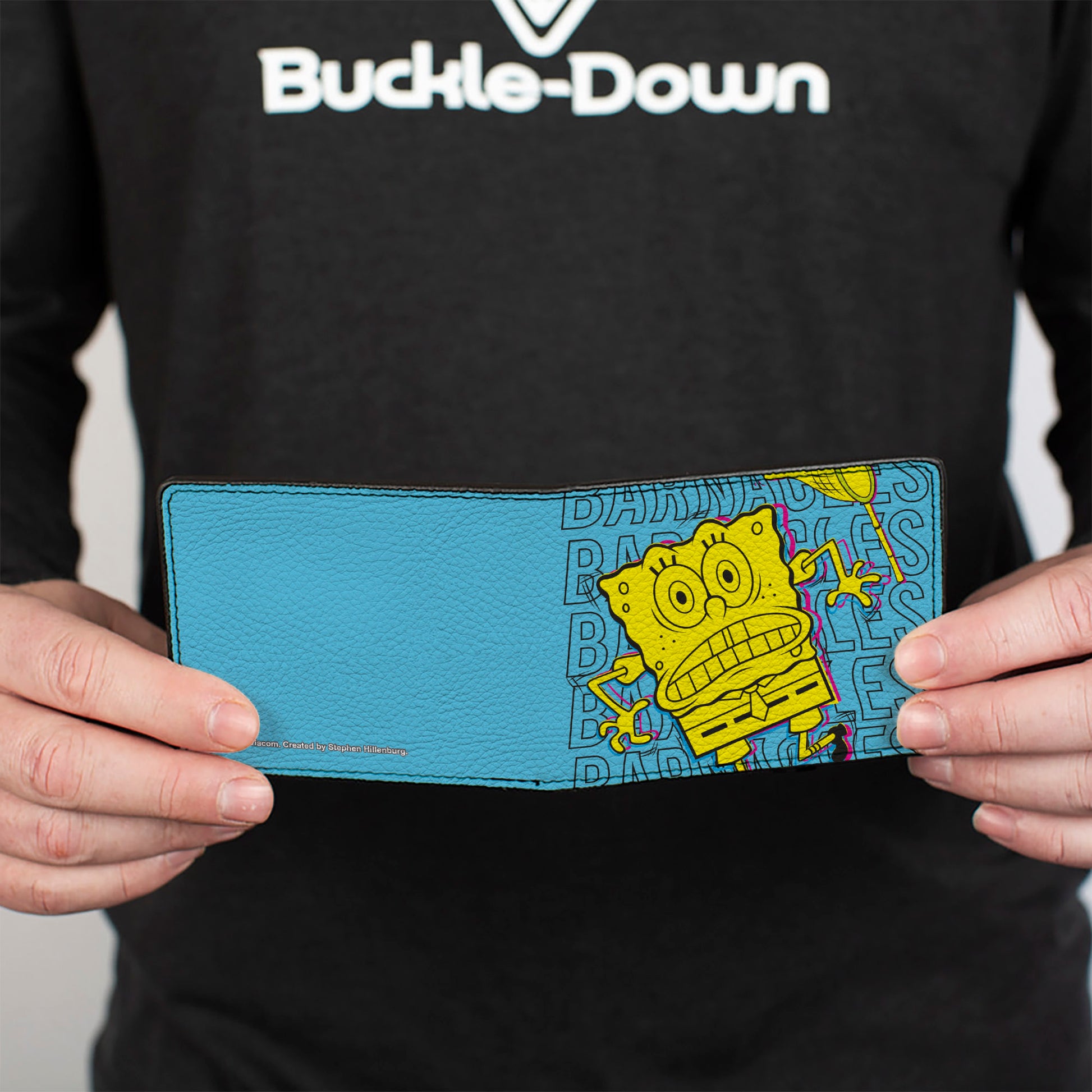 Bi-Fold Wallet - SpongeBob SquarePants BARNACLES Pose Blue Bi-Fold Wallets SpongeBob SquarePants