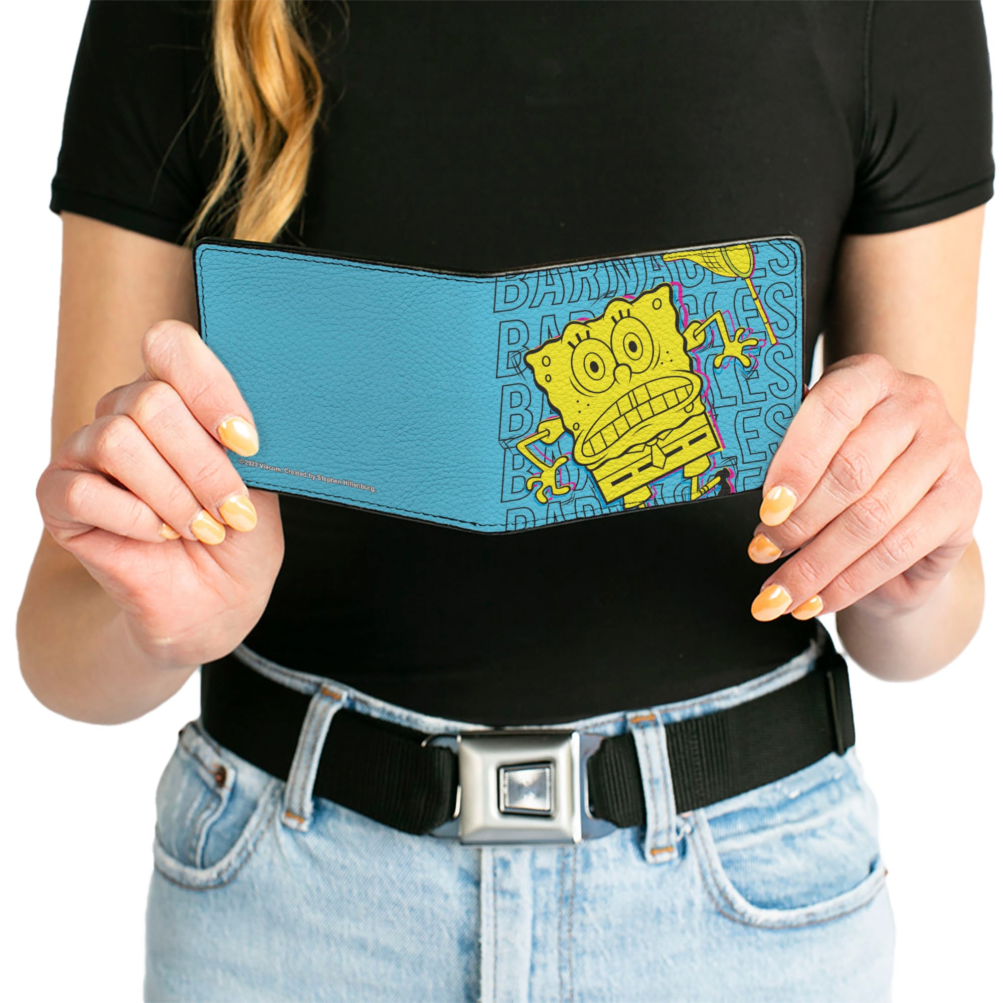 Bi-Fold Wallet - SpongeBob SquarePants BARNACLES Pose Blue Bi-Fold Wallets SpongeBob SquarePants