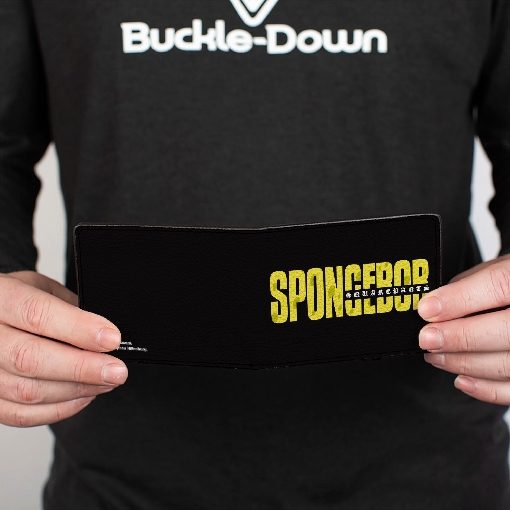 Bi-Fold Wallet - SPONGEBOB SQUAREPANTS Title Black/Yellow Bi-Fold Wallets Nickelodeon
