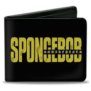 Bi-Fold Wallet - SPONGEBOB SQUAREPANTS Title Black/Yellow Bi-Fold Wallets Nickelodeon