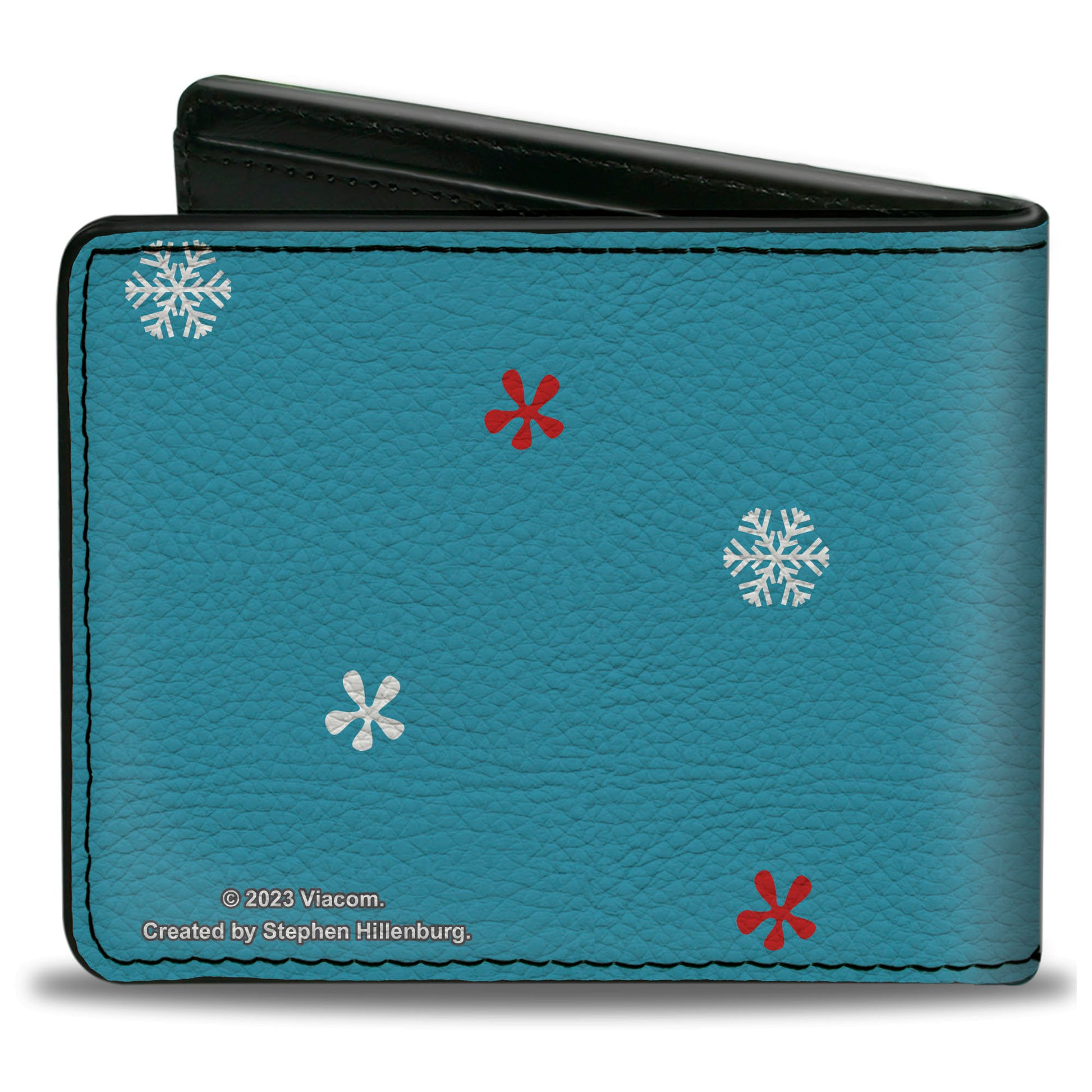 Bi-Fold Wallet - SpongeBob Squidward KRABBY CHRISTMAS Pose Blue Bi-Fold Wallets SpongeBob SquarePants