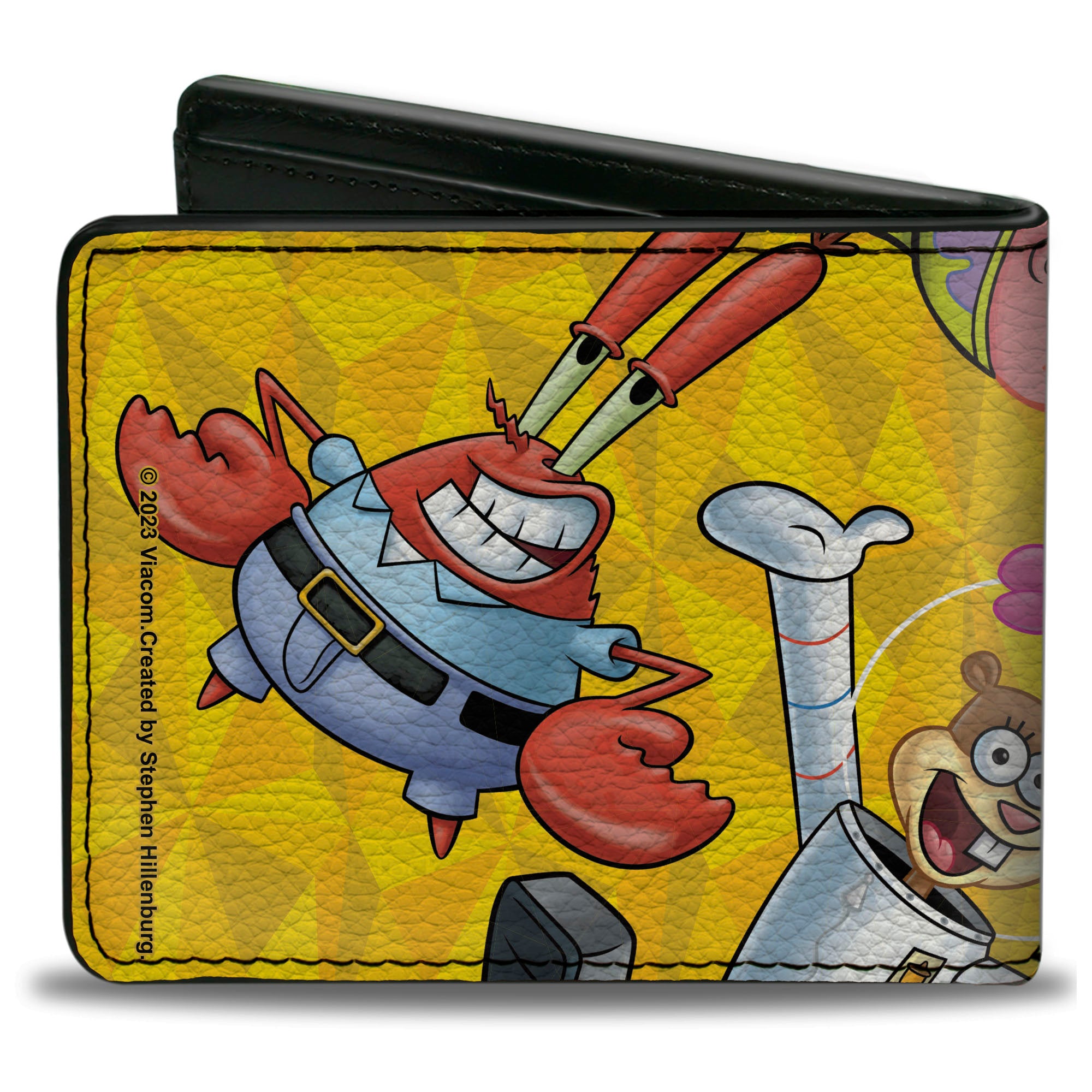 Bi-Fold Wallet - SpongeBob SquarePants Characters Pose Toss Yellows Bi-Fold Wallets Nickelodeon