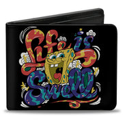 Bi-Fold Wallet - Sponge Bob LIFE IS SWELL Swirl Bi-Fold Wallets SpongeBob SquarePants
