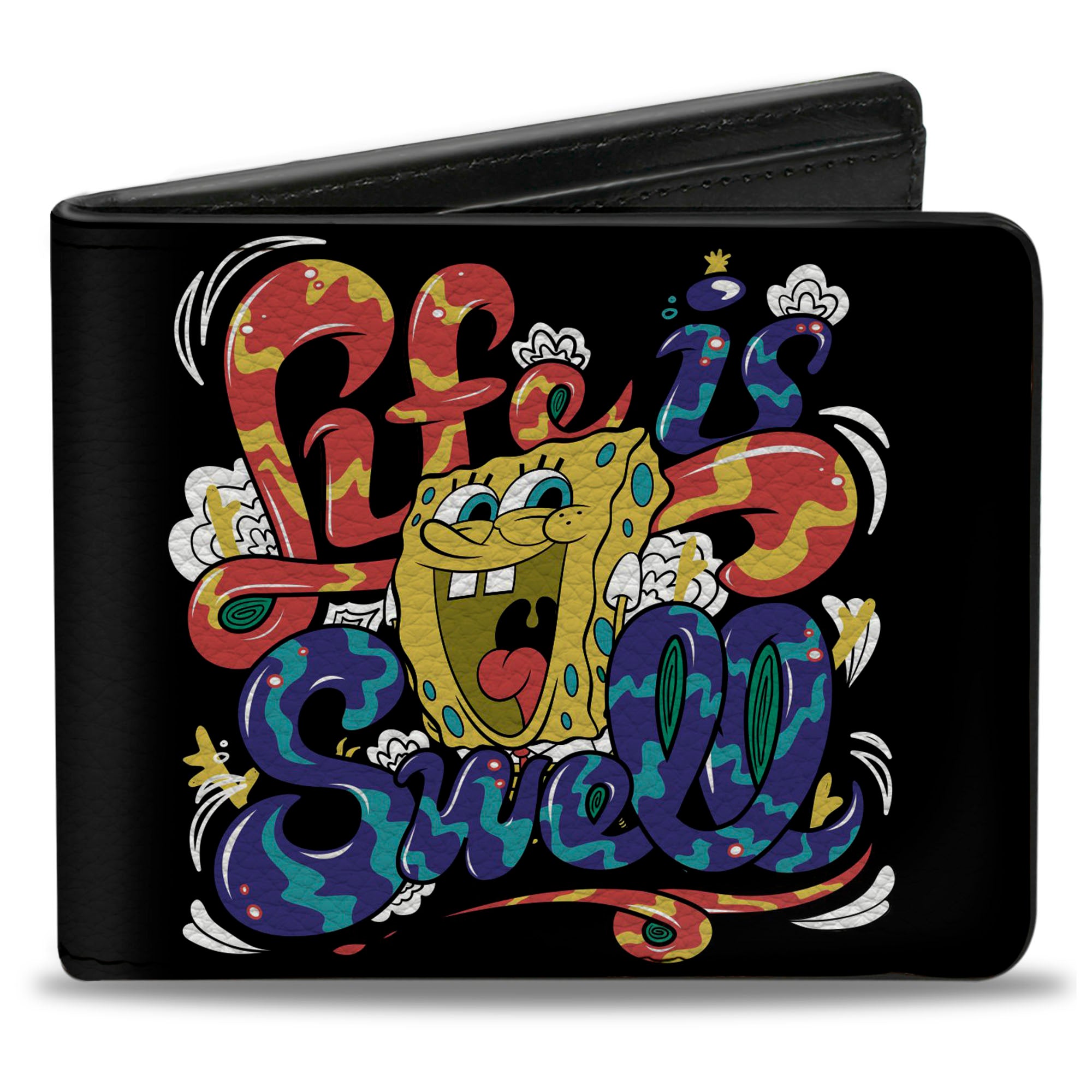 Bi-Fold Wallet - Sponge Bob LIFE IS SWELL Swirl Bi-Fold Wallets SpongeBob SquarePants