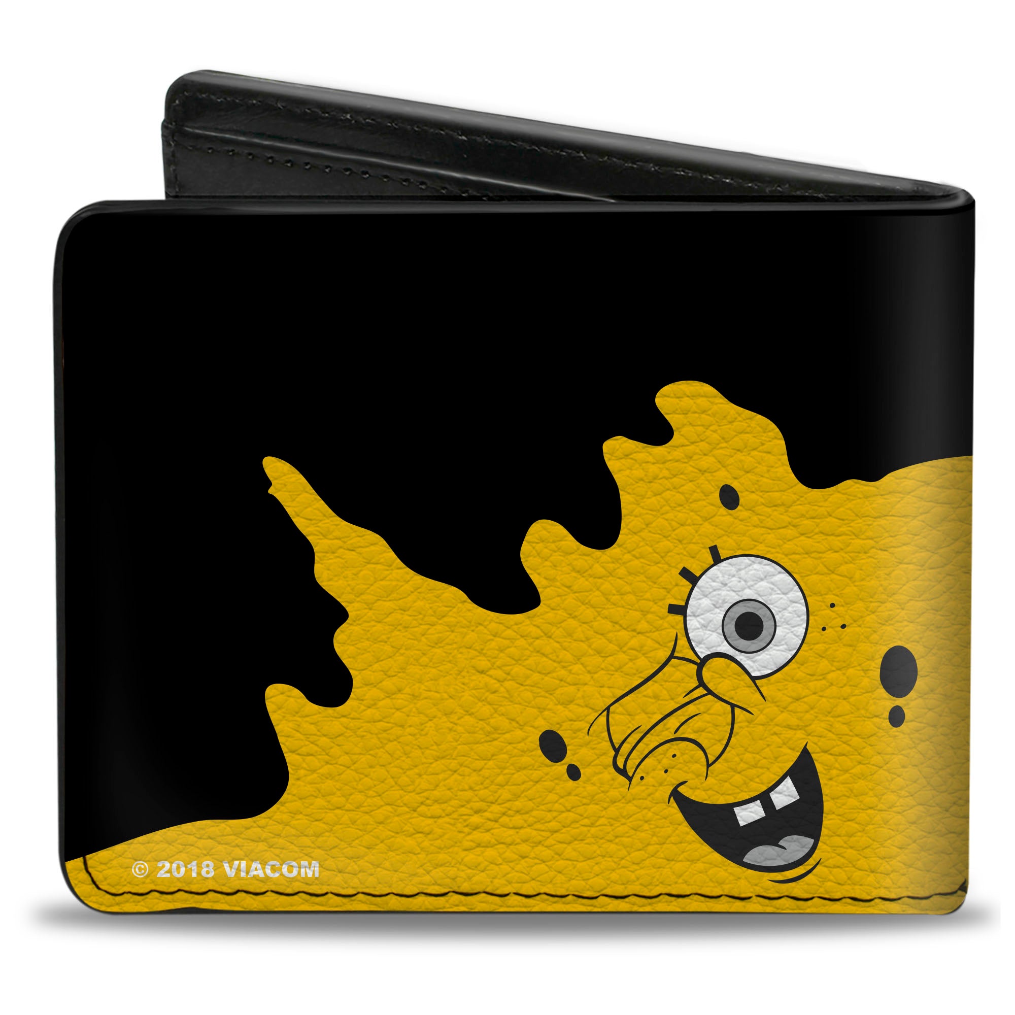 Bi-Fold Wallet - SpongeBob Paint Bucket Black Yellow Bi-Fold Wallets SpongeBob SquarePants