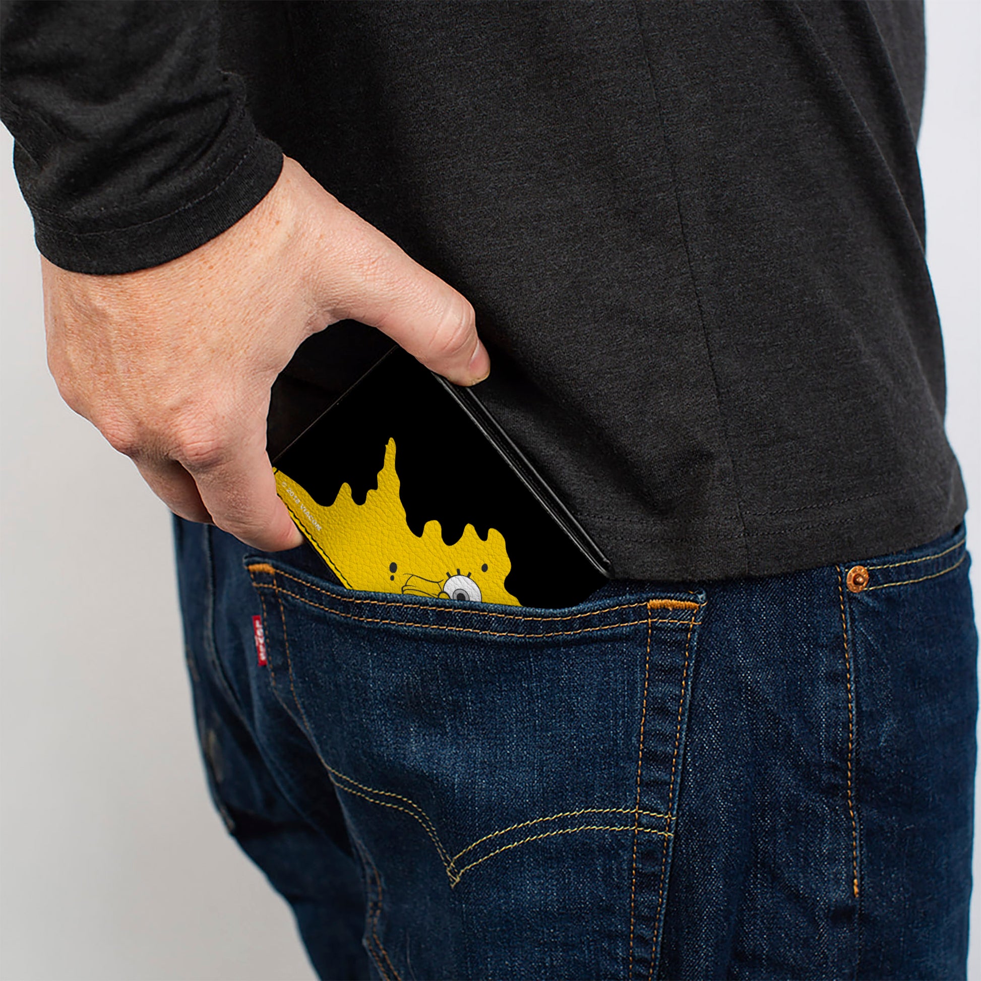 Bi-Fold Wallet - SpongeBob Paint Bucket Black Yellow Bi-Fold Wallets SpongeBob SquarePants