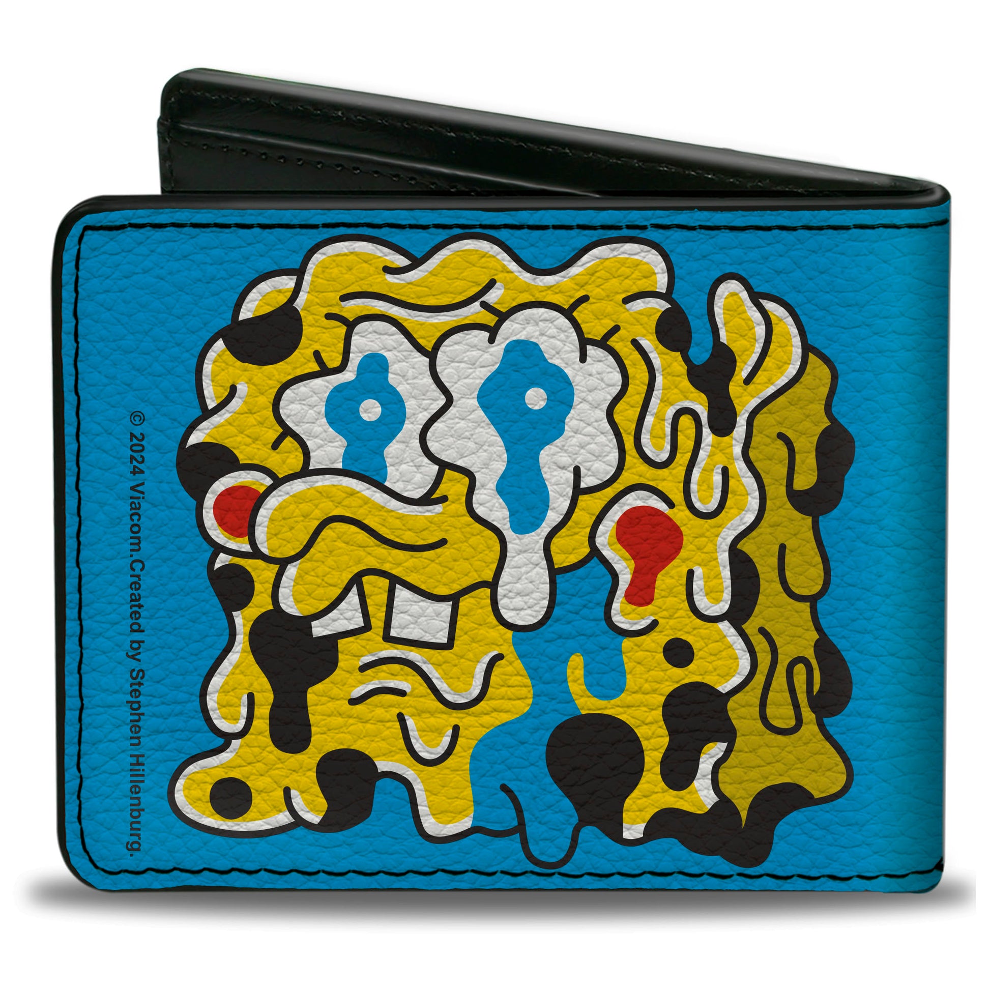 Bi-Fold Wallet - SpongeBob SquarePants Drooling and Melting Faces Blue Bi-Fold Wallets SpongeBob SquarePants