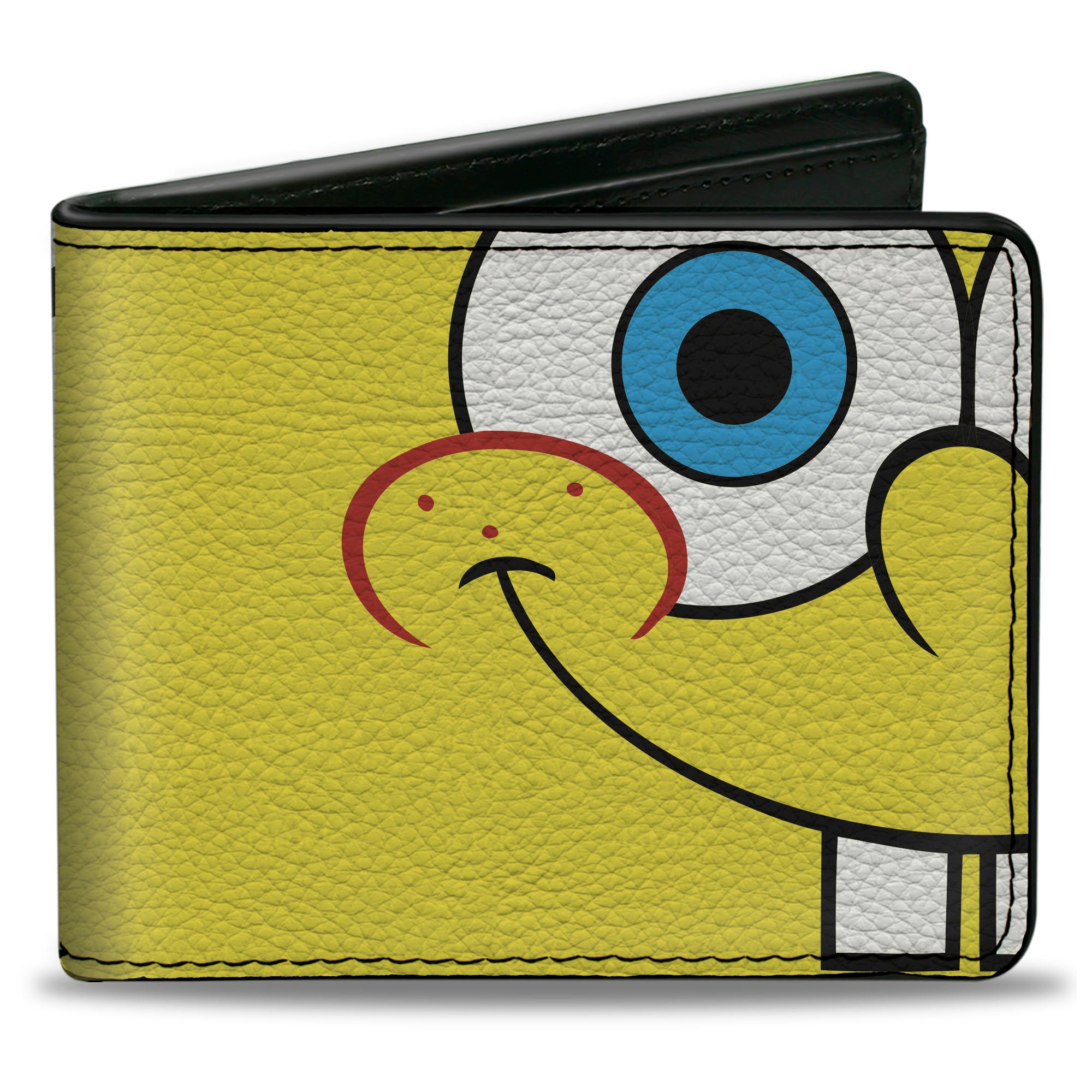 Bi-Fold Wallet - SpongeBob SquarePants Face and Tie Character Close-Up Blocks Bi-Fold Wallets SpongeBob SquarePants