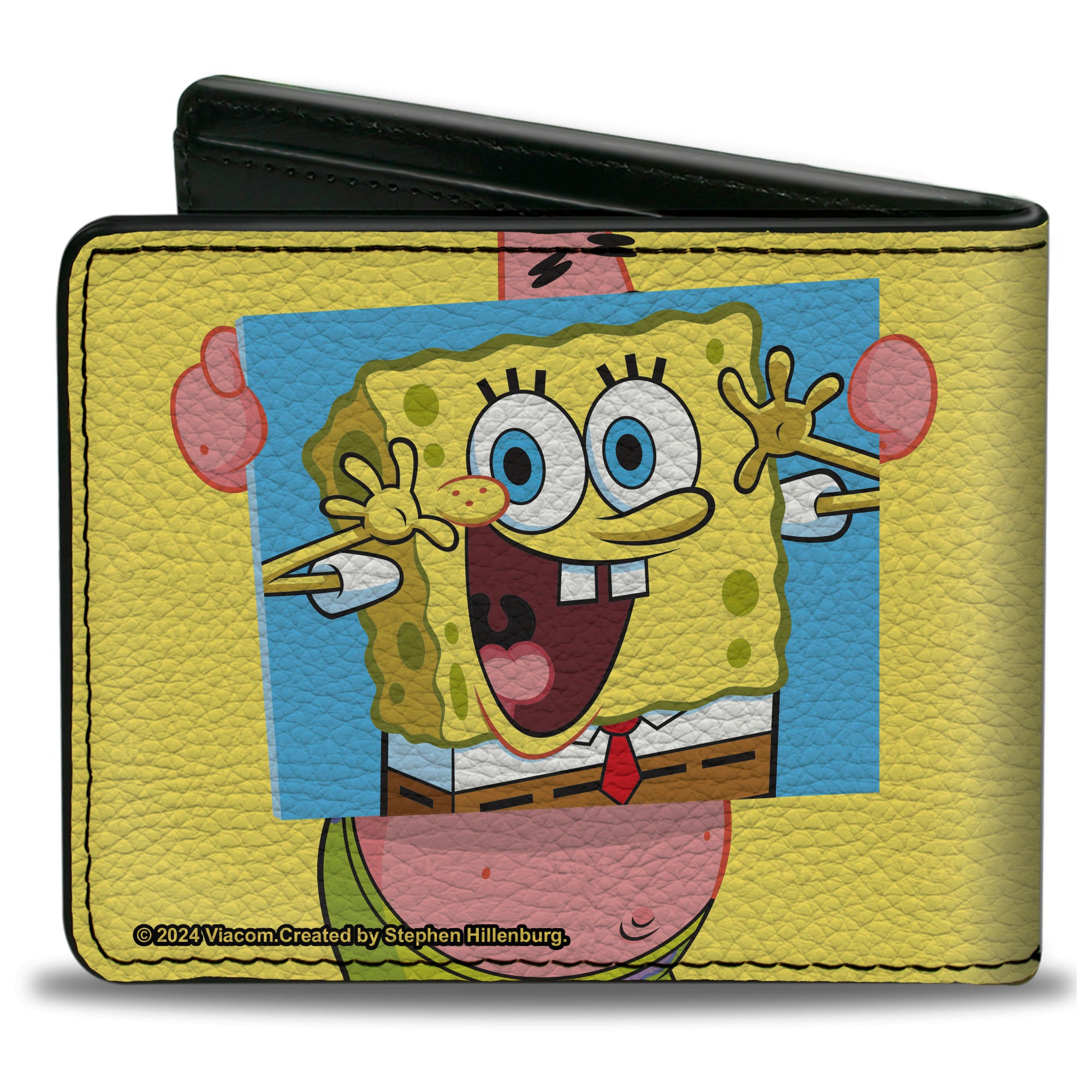 Bi-Fold Wallet - Patrick Star Holding SpongeBob SquarePants Portrait Pose Yellow Bi-Fold Wallets SpongeBob SquarePants