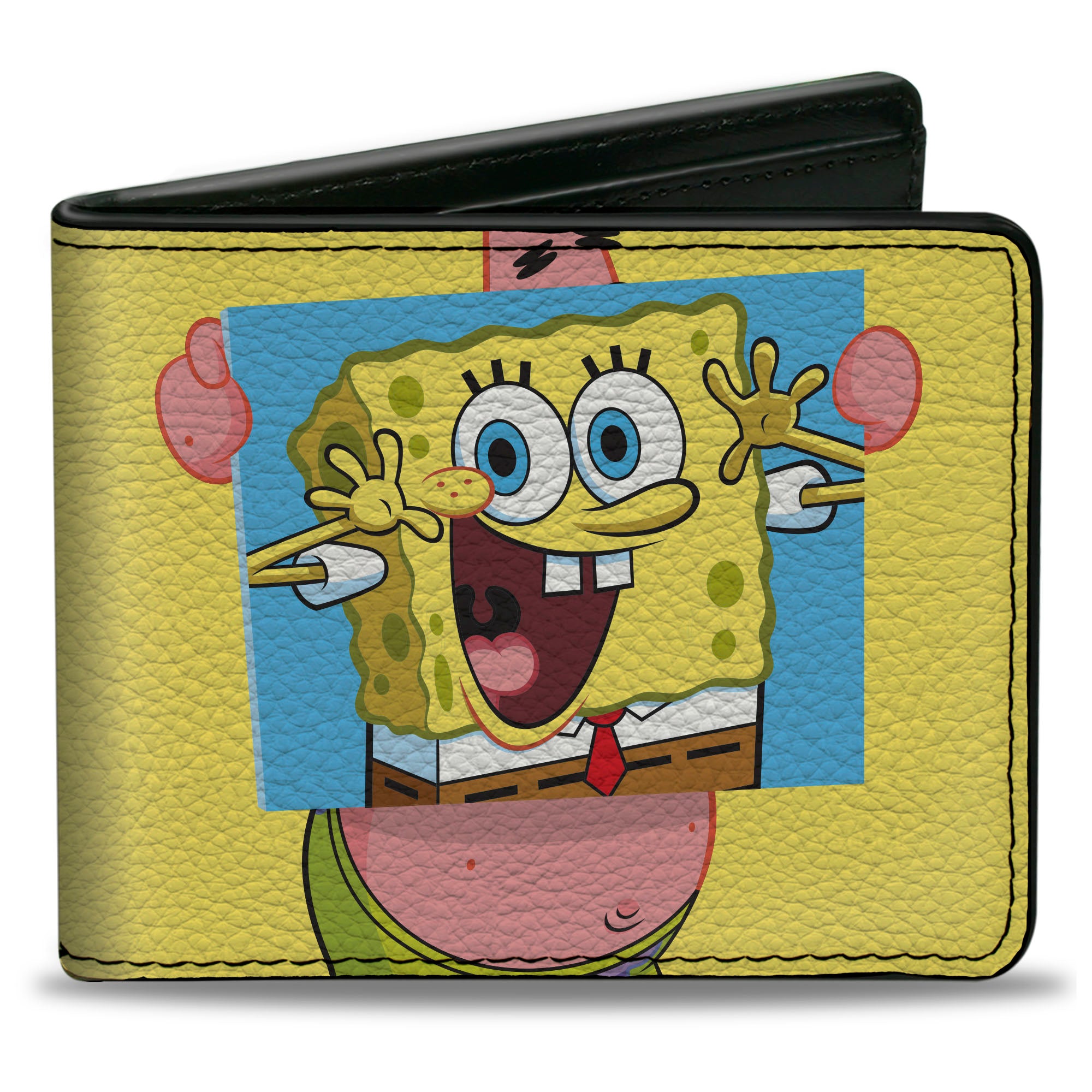 Bi-Fold Wallet - Patrick Star Holding SpongeBob SquarePants Portrait Pose Yellow Bi-Fold Wallets SpongeBob SquarePants