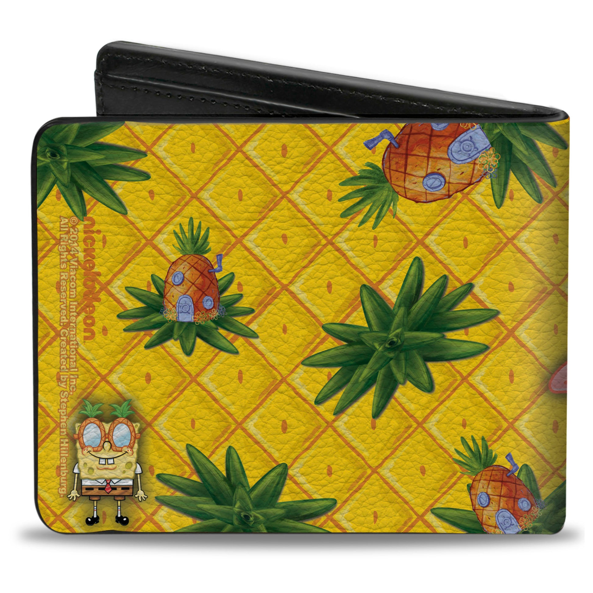 Bi-Fold Wallet - SpongeBob & Patrick Starfish Pose Pineapple Gold Bi-Fold Wallets SpongeBob SquarePants