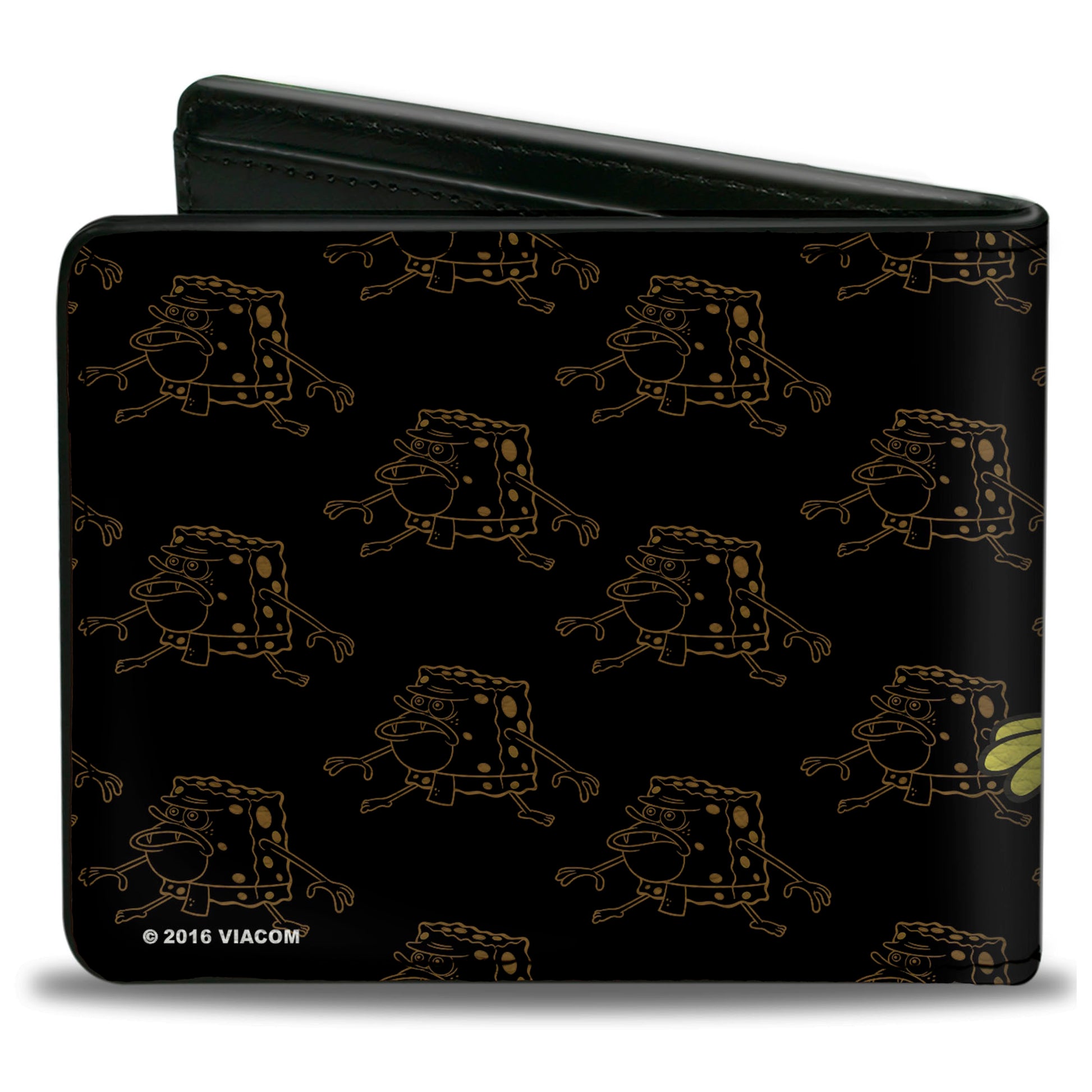 Bi-Fold Wallet - Primitive Sponge Pose Pose Outline Black Brown Bi-Fold Wallets SpongeBob SquarePants