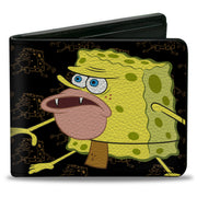 Bi-Fold Wallet - Primitive Sponge Pose Pose Outline Black Brown Bi-Fold Wallets SpongeBob SquarePants